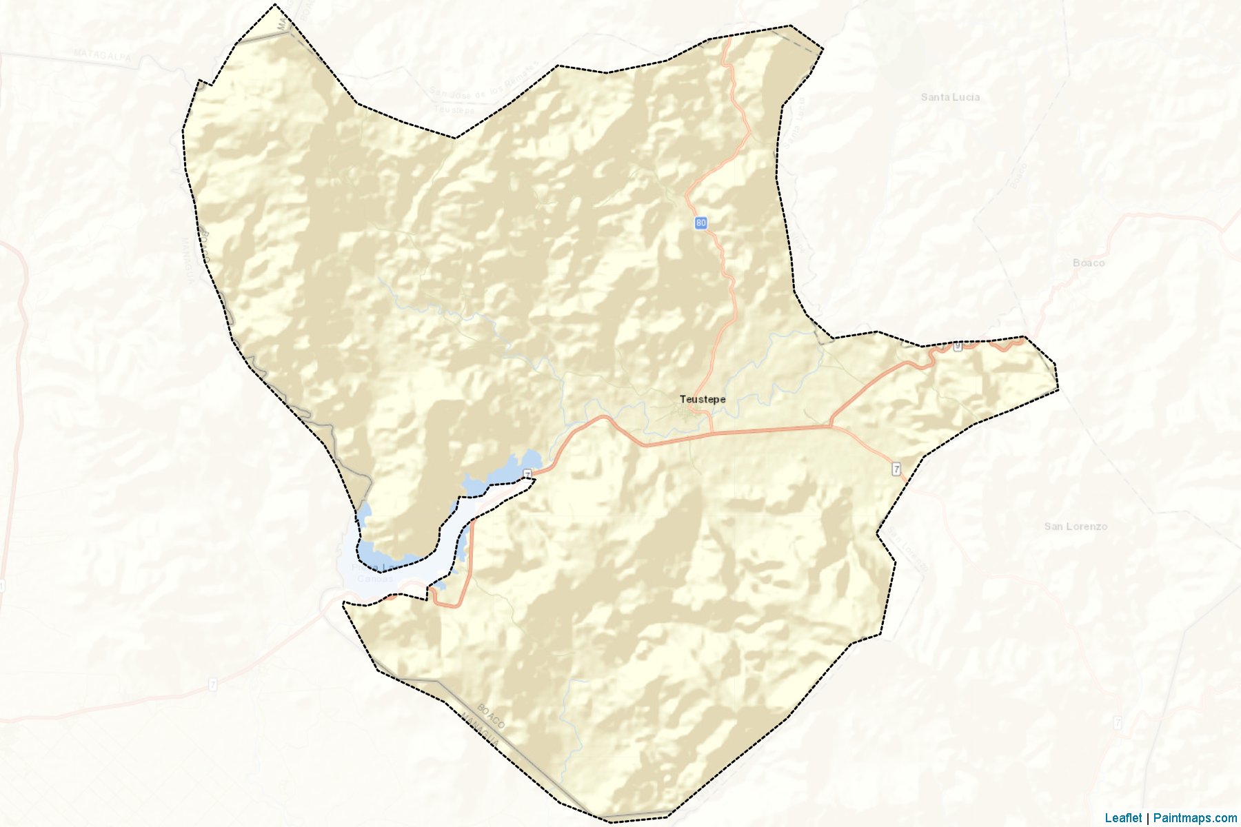 Muestras de recorte de mapas Teustepe (Boaco)-2