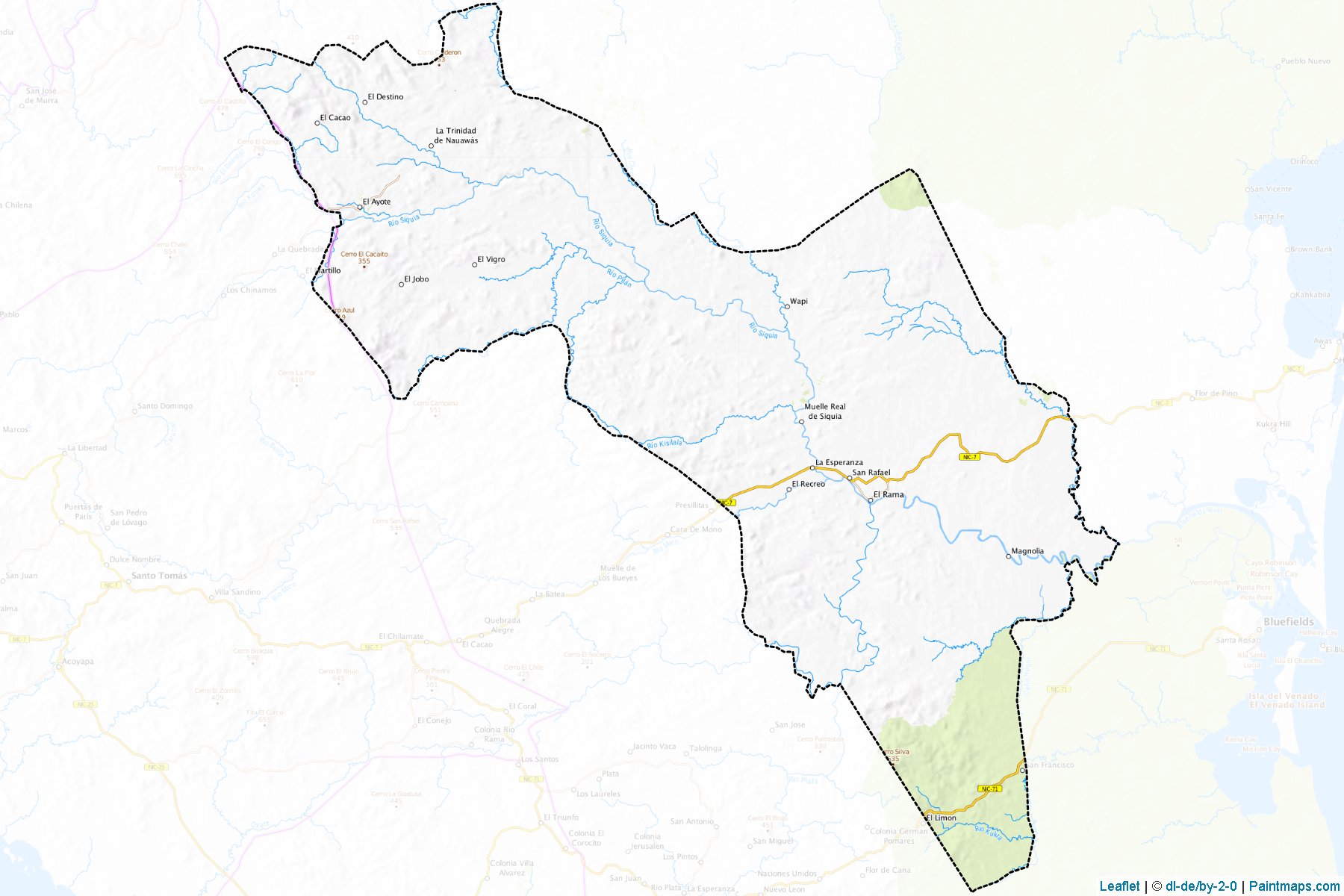 Muestras de recorte de mapas El Rama (Atlántico Sur)-1