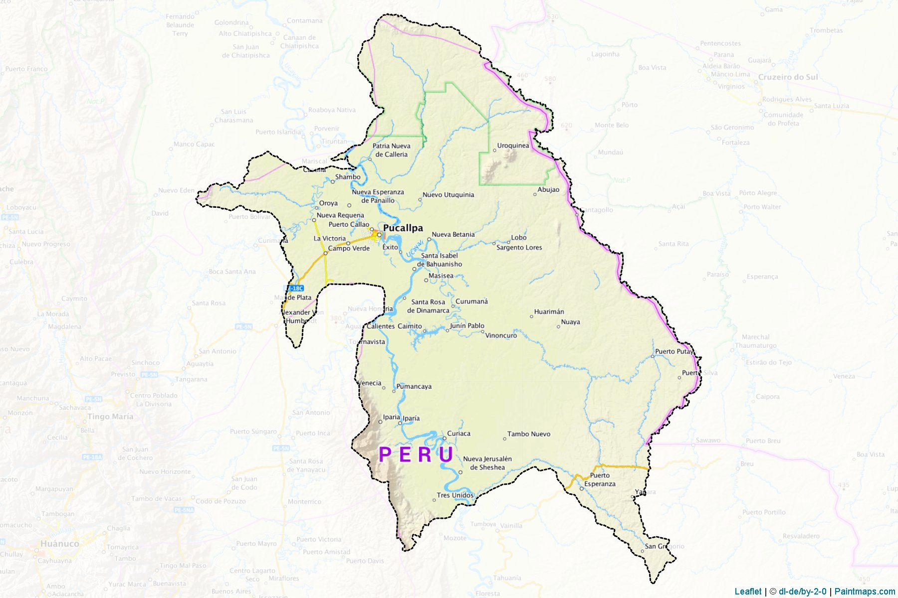 Muestras de recorte de mapas Coronel Portillo (Ucayali)-1