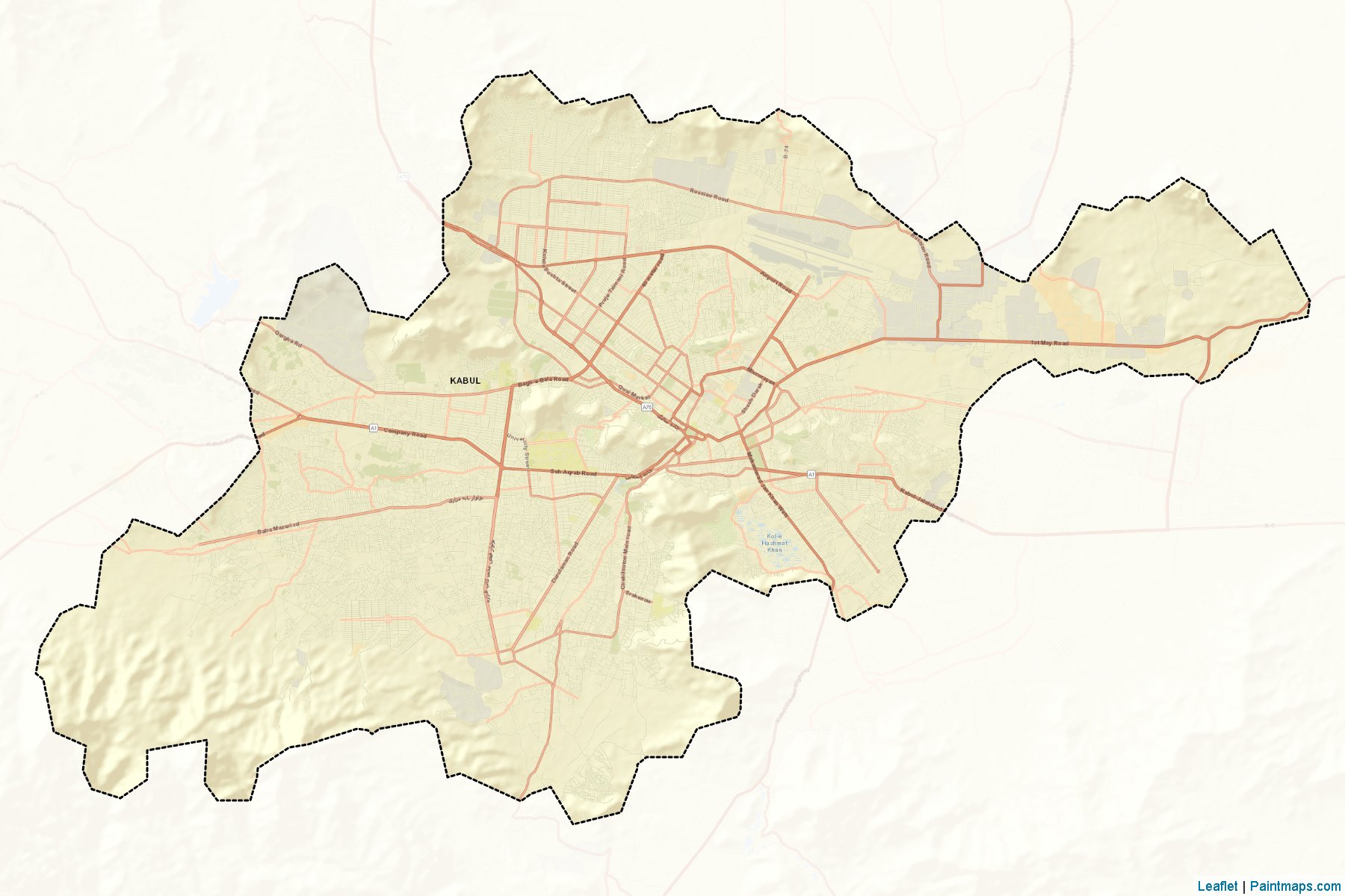 Kabul (Kabul) Map Cropping Samples-2