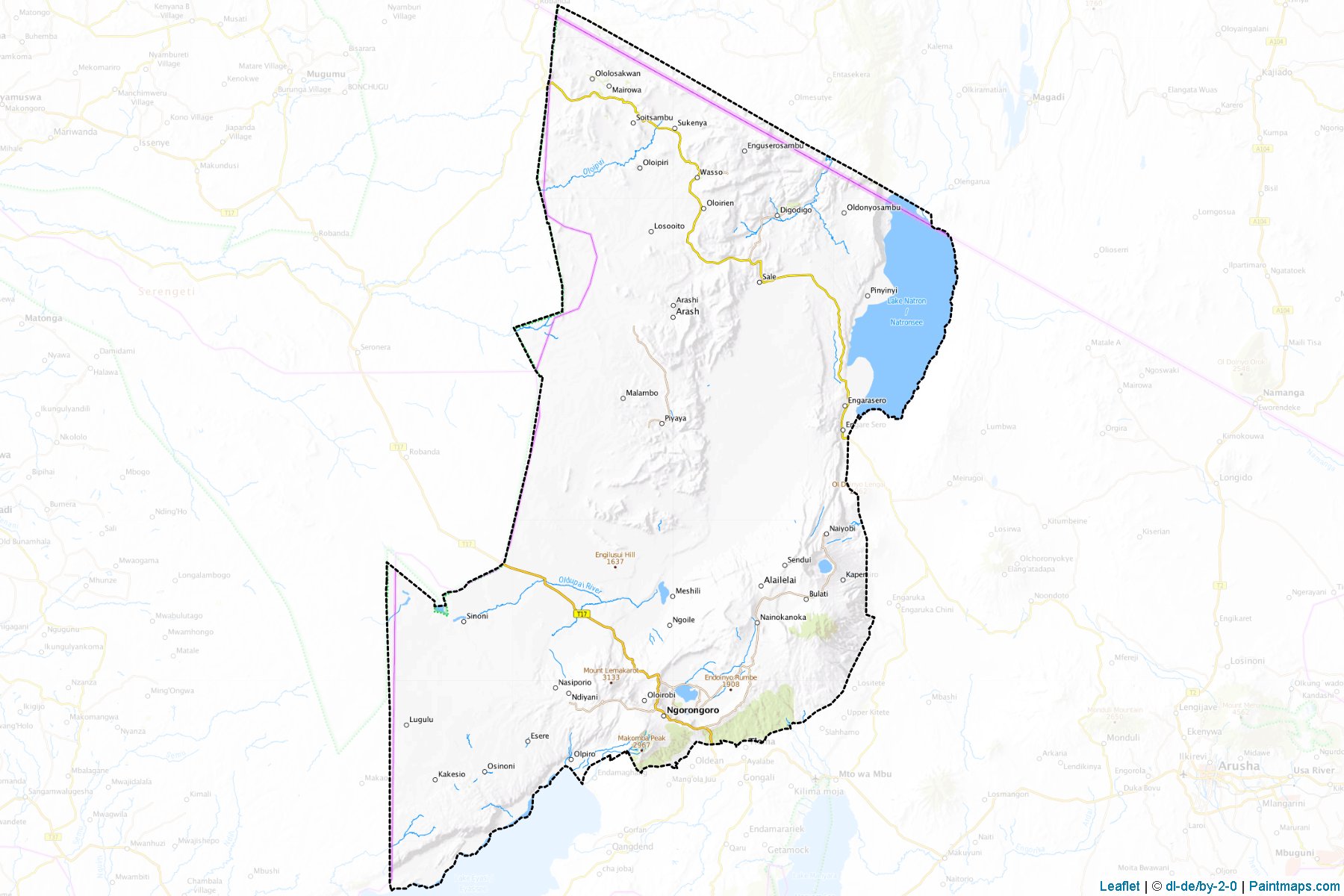 Ngorongoro (Arusha) Map Cropping Samples-1