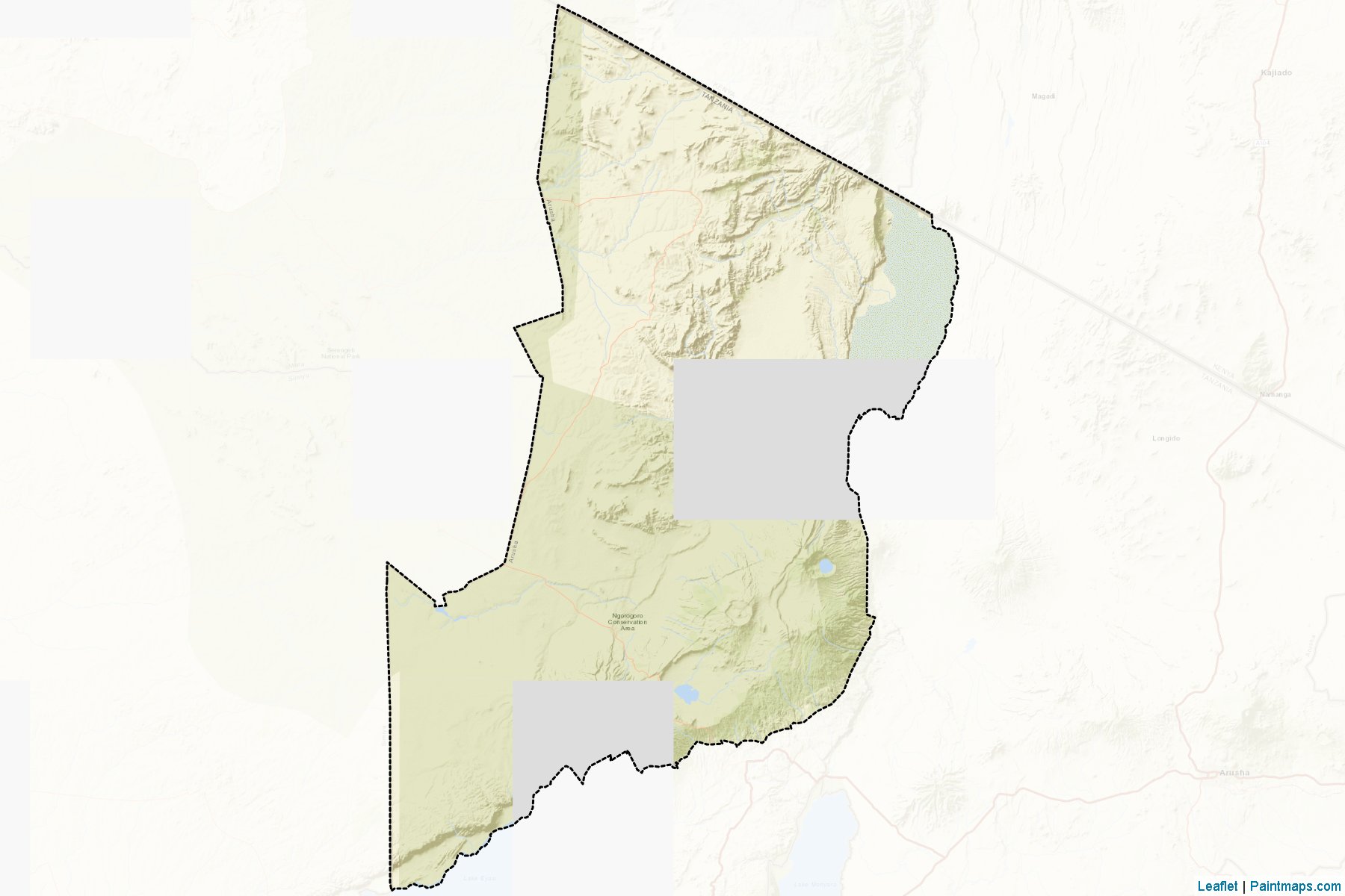 Ngorongoro (Arusha) Map Cropping Samples-2