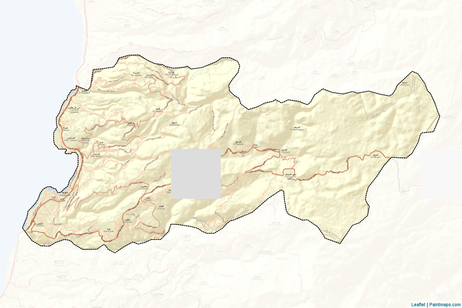 Kesrouan (Mount Lebanon) Map Cropping Samples-2