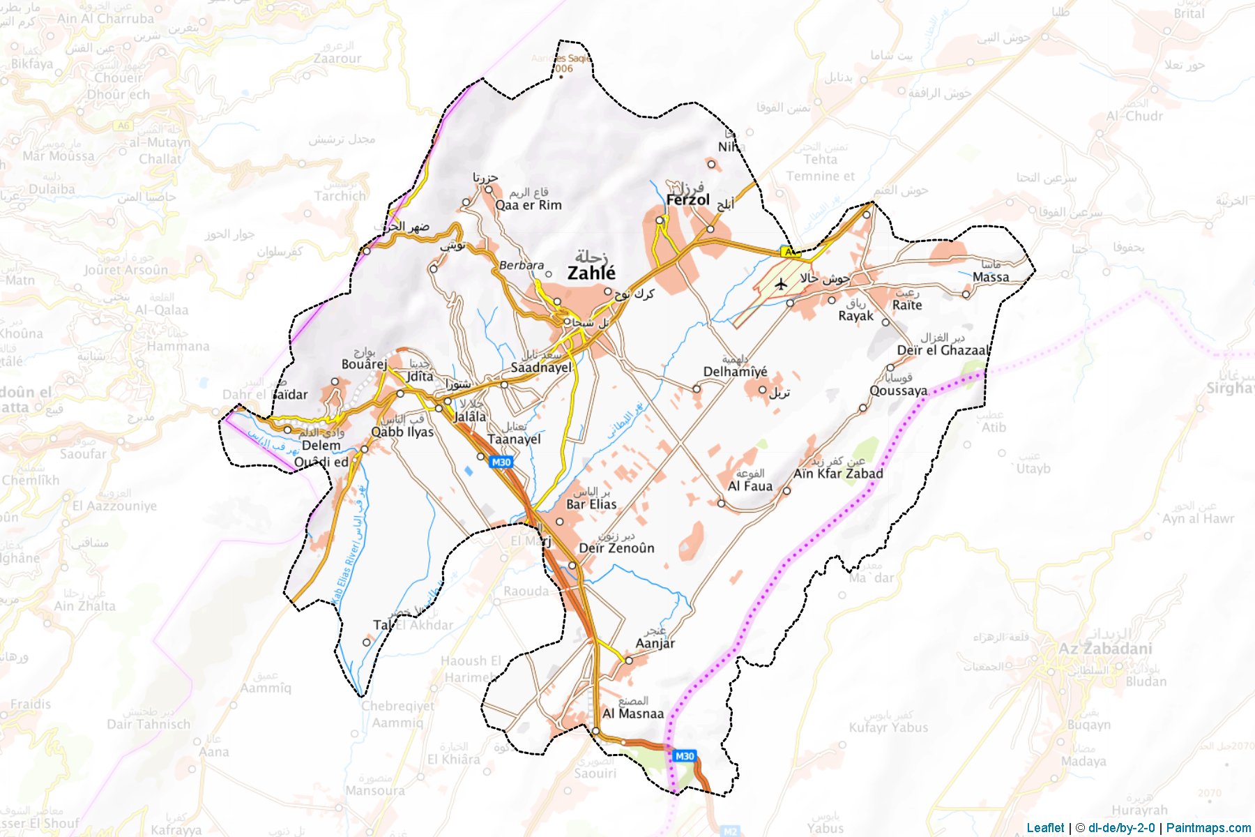 Zahlé (Beqaa) Map Cropping Samples-1