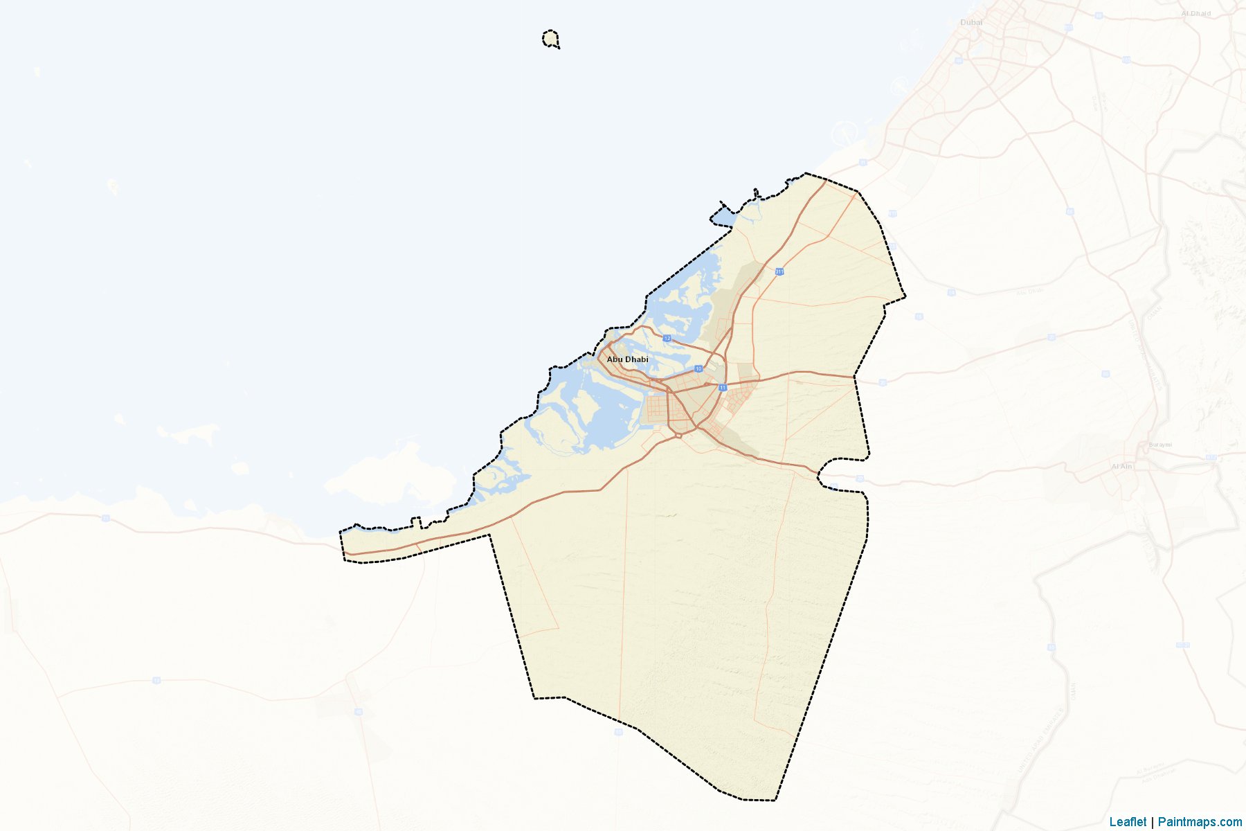 Muestras de recorte de mapas Abu Dhabi (Abu Dhabi)-2