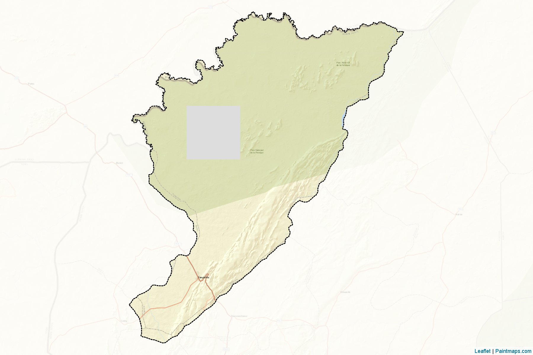 Muestras de recorte de mapas Tanguieta (Atakora)-2