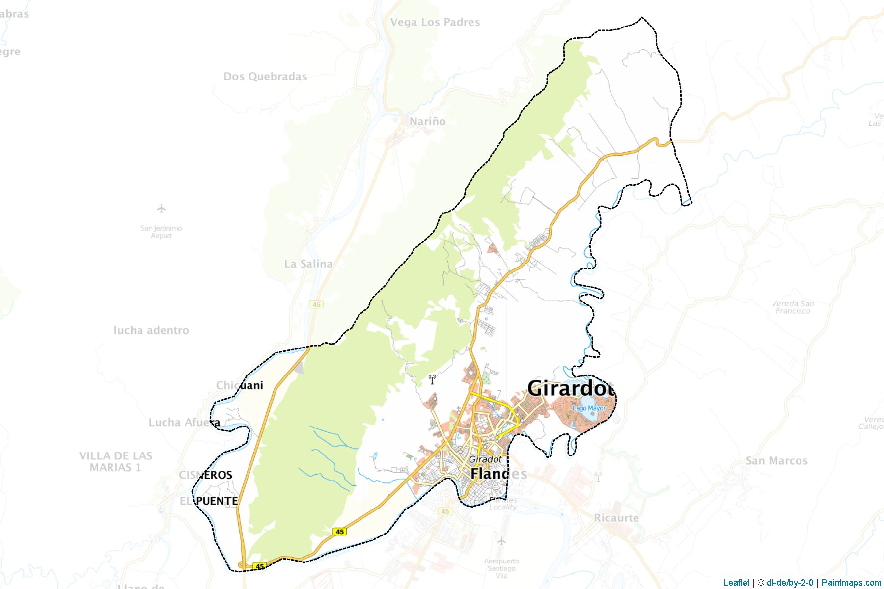 Girardot (Cundinamarca) Map Cropping Samples-1