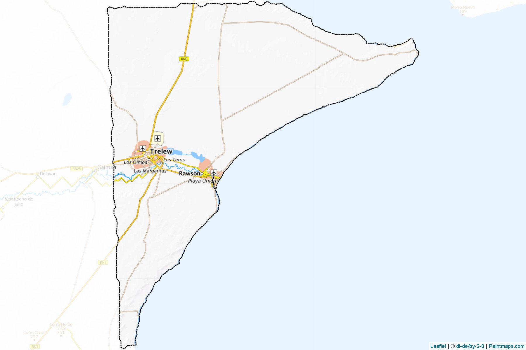 Rawson (Chubut eyaleti) Haritası Örnekleri-1