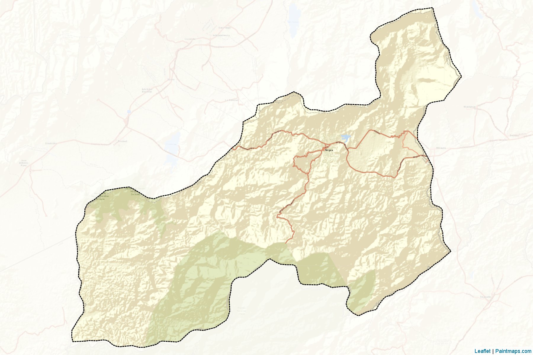 Muestras de recorte de mapas Nirgua (Yaracuy)-2