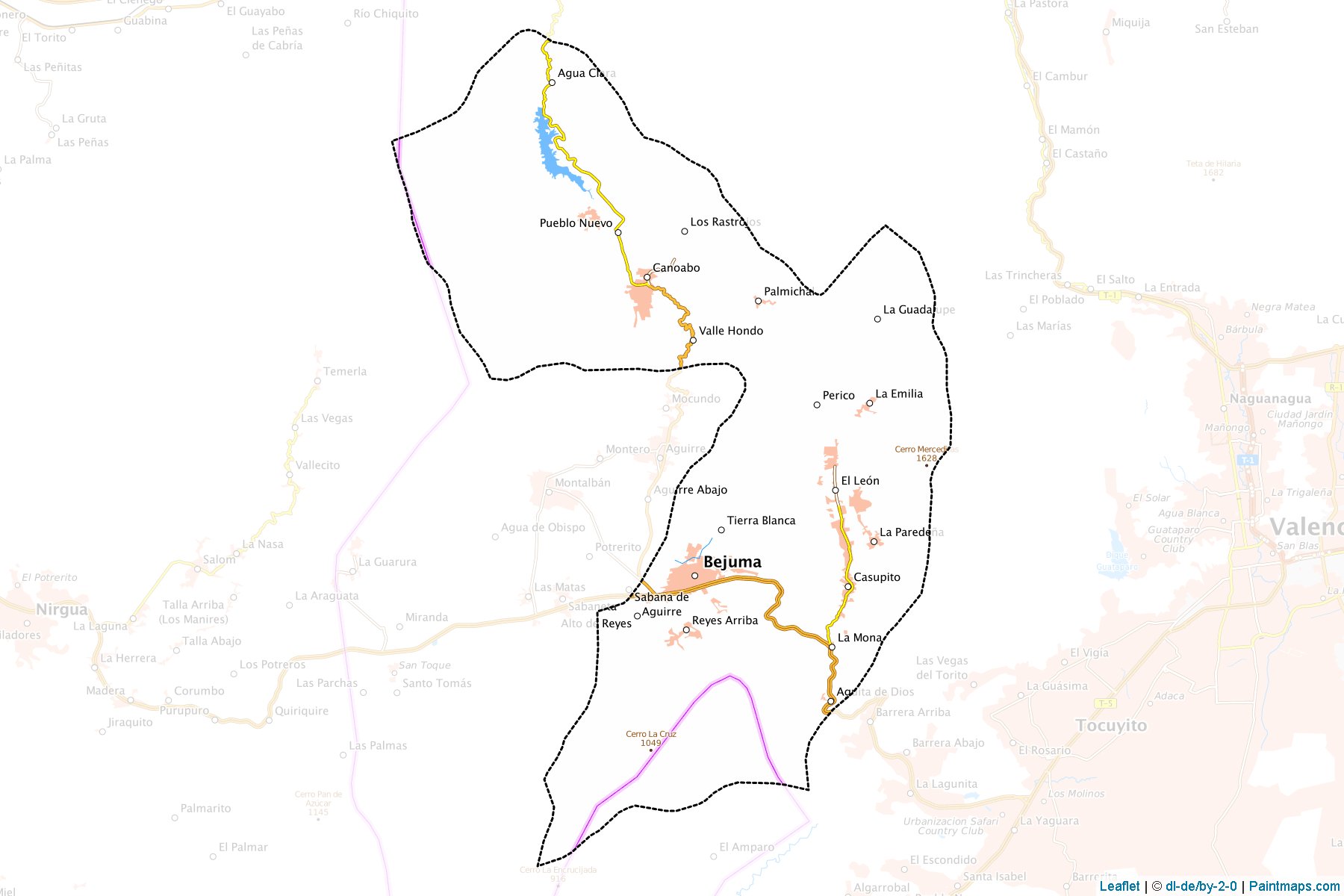 Bejuma (Carabobo) Haritası Örnekleri-1