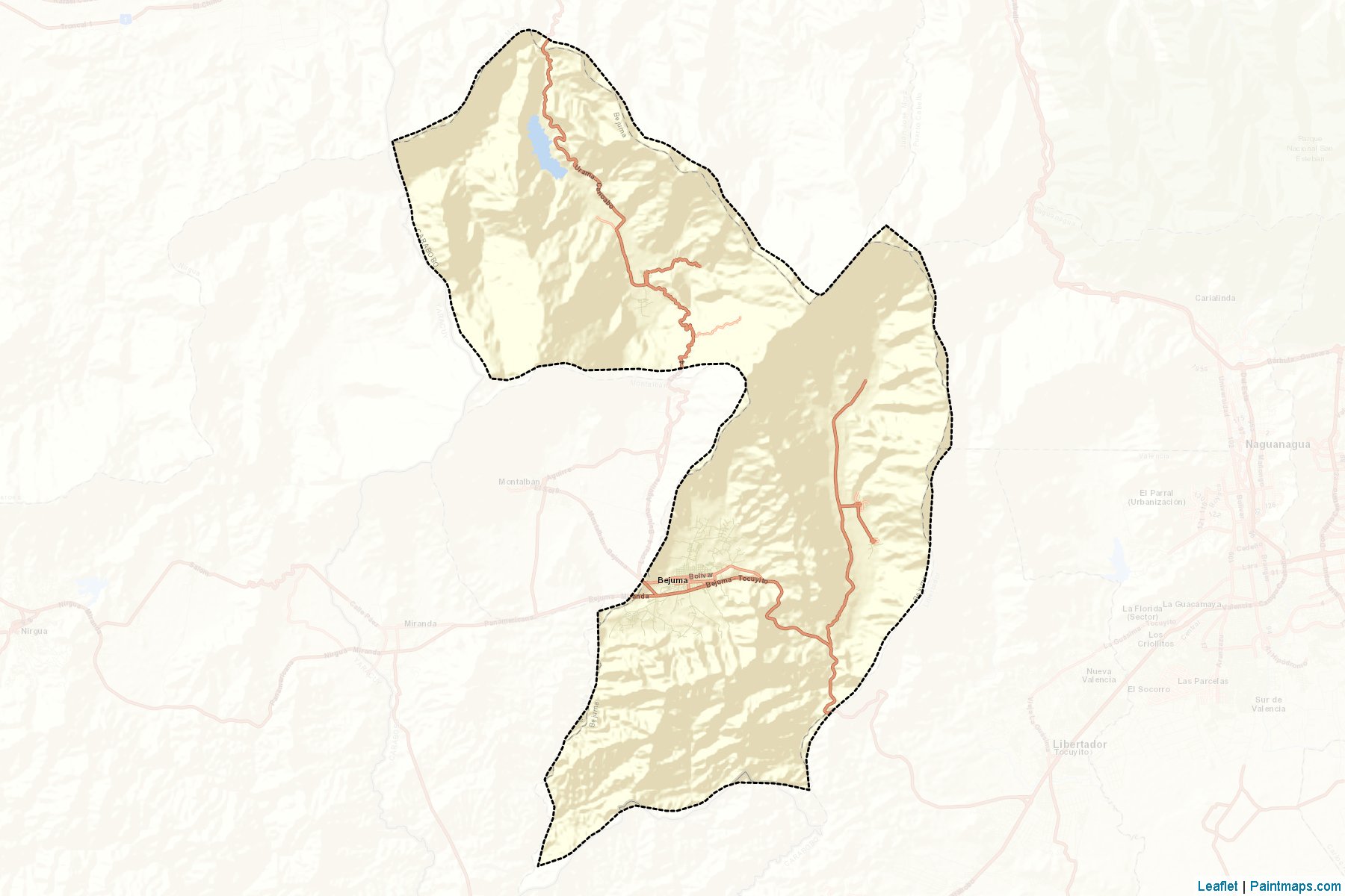 Bejuma (Carabobo) Haritası Örnekleri-2