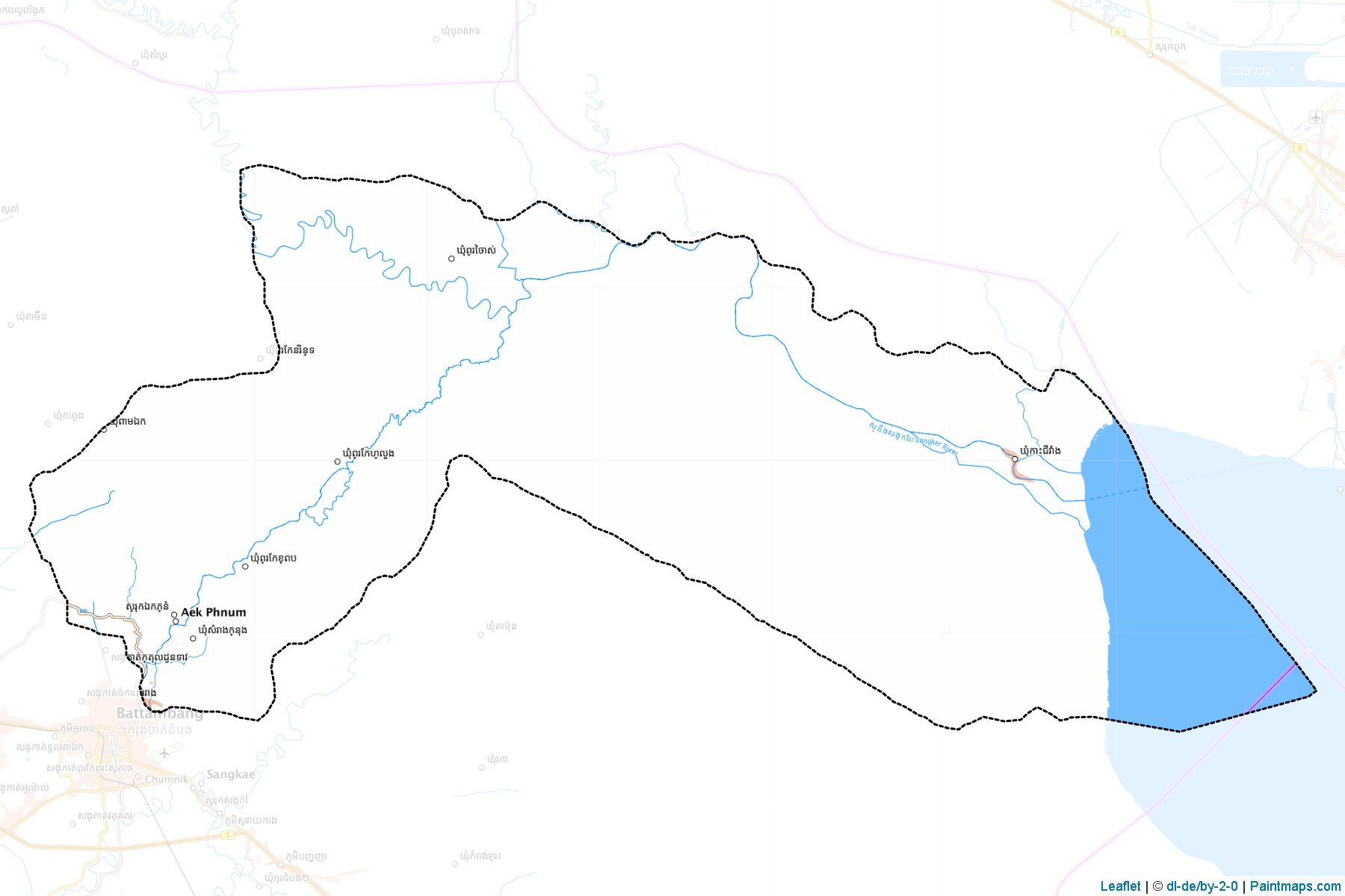 Muestras de recorte de mapas Aek Phnum (Batdâmbâng)-1