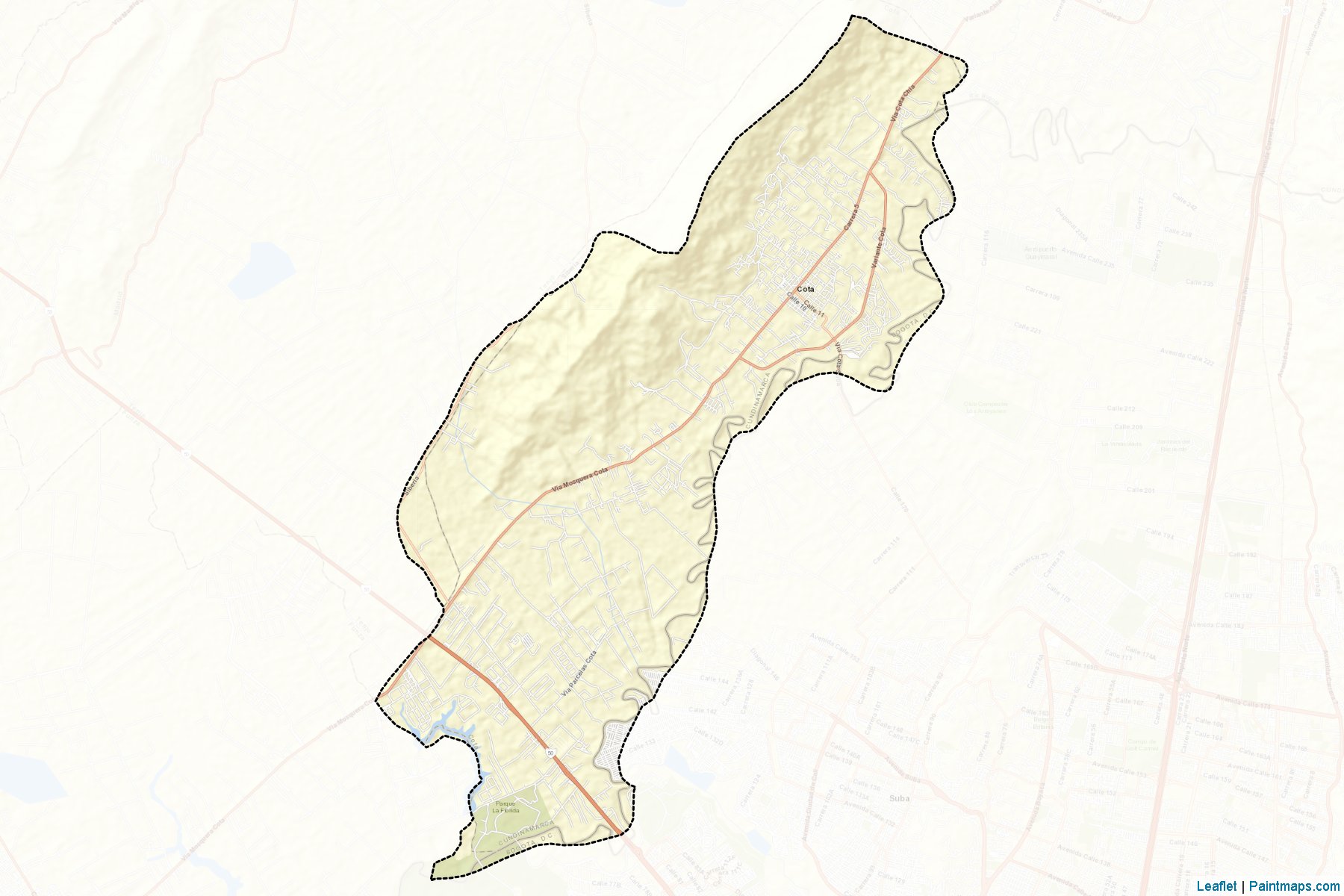 Muestras de recorte de mapas Cota (Cundinamarca)-2