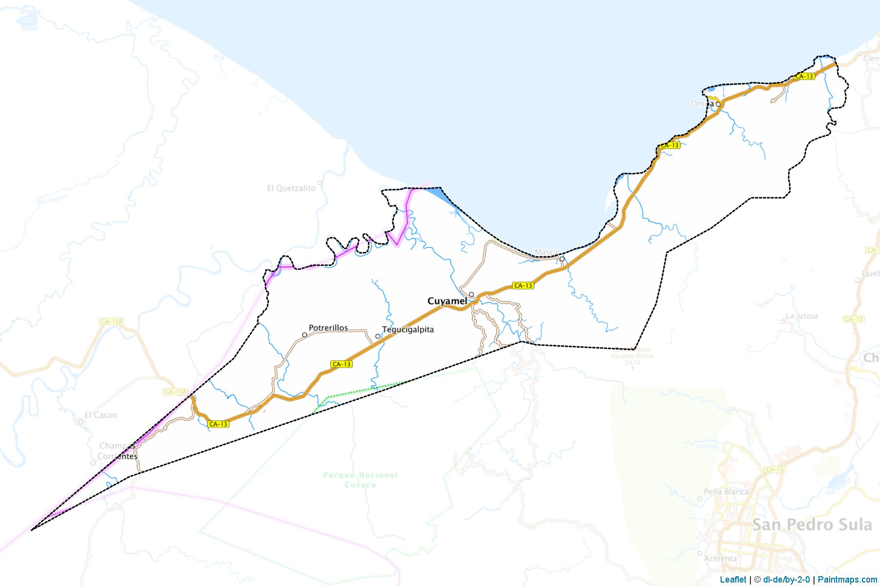 Muestras de recorte de mapas Omoa (Cortés)-1