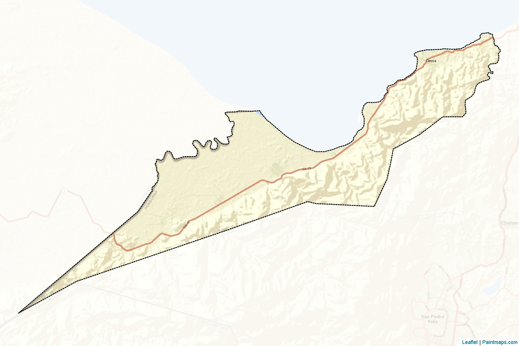 Muestras de recorte de mapas Omoa (Cortés)-2