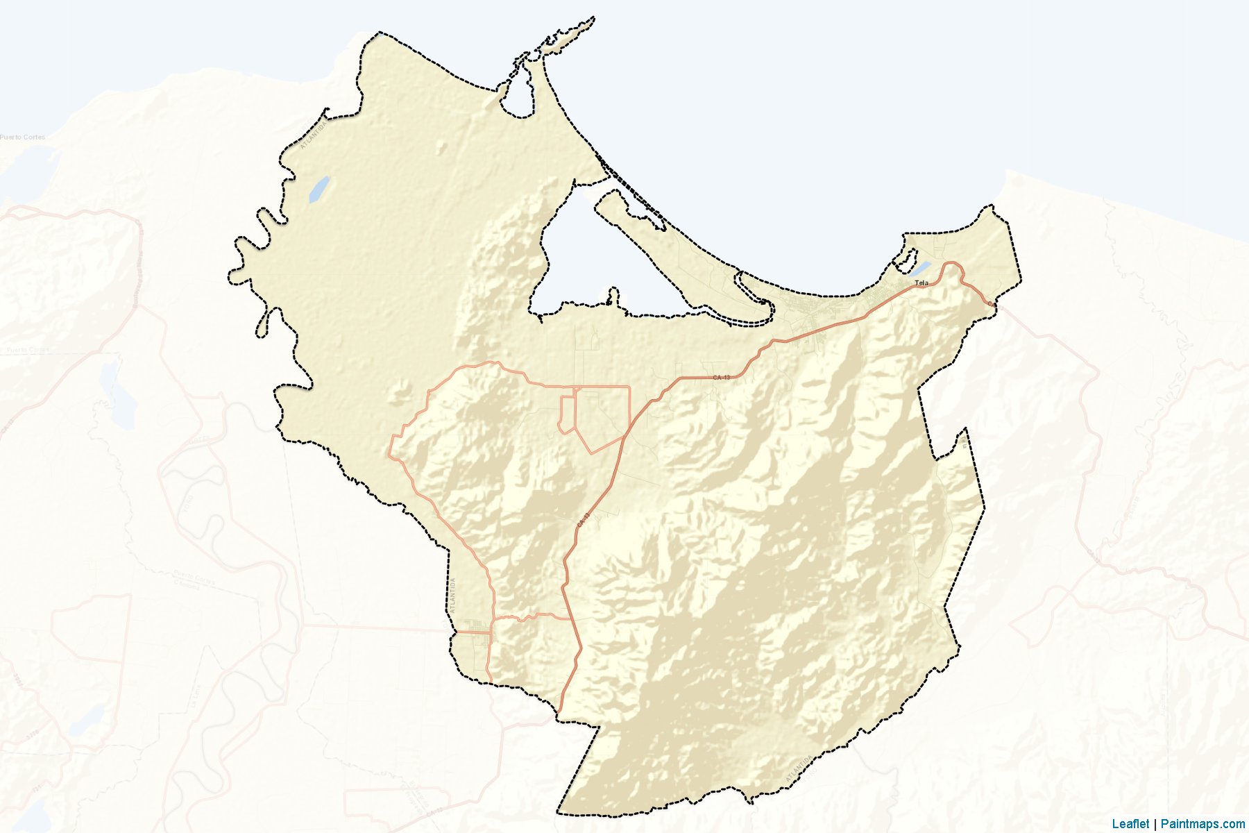 Muestras de recorte de mapas Tela (Atlántida)-2