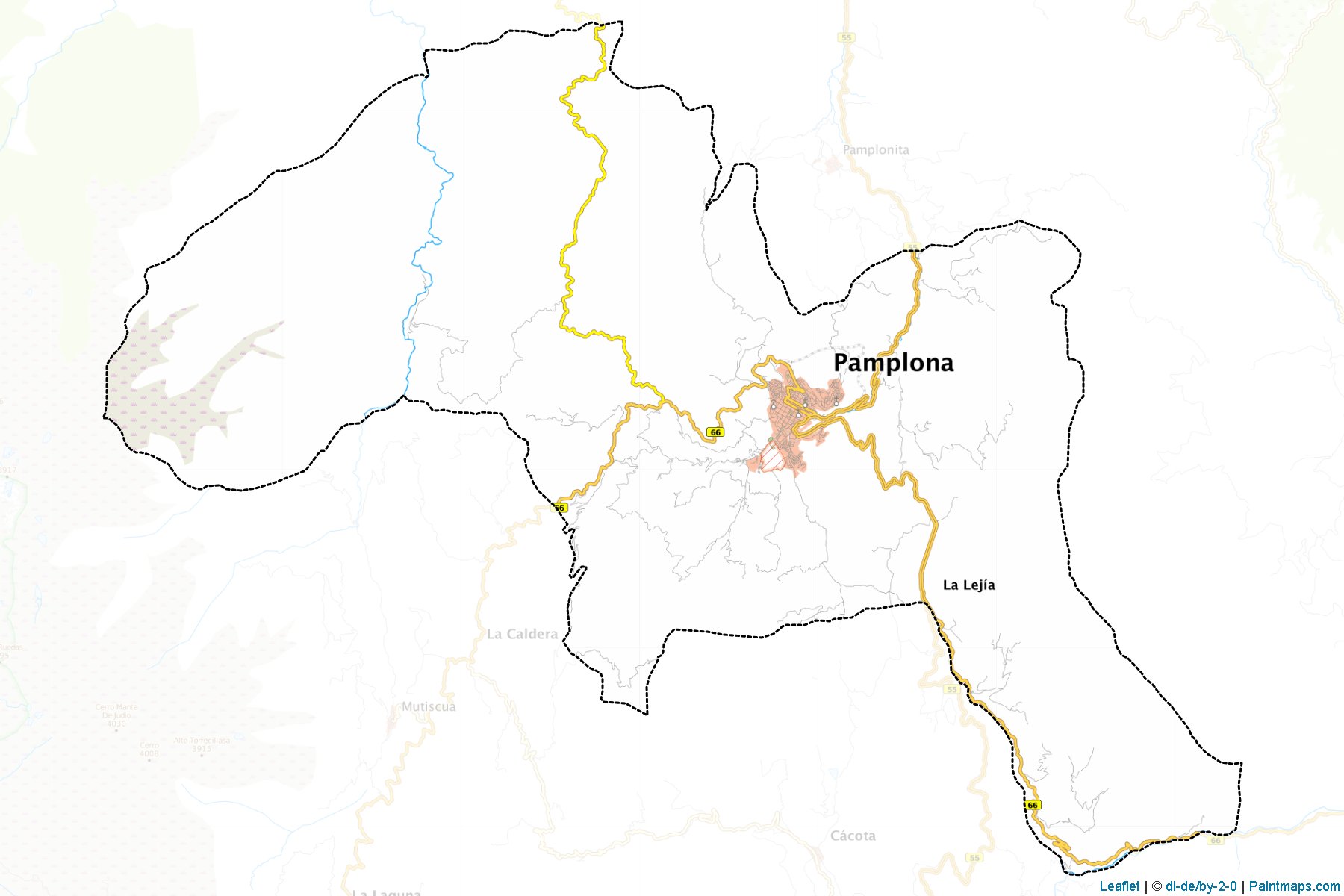 Pamplona (Norte de Santander) Haritası Örnekleri-1