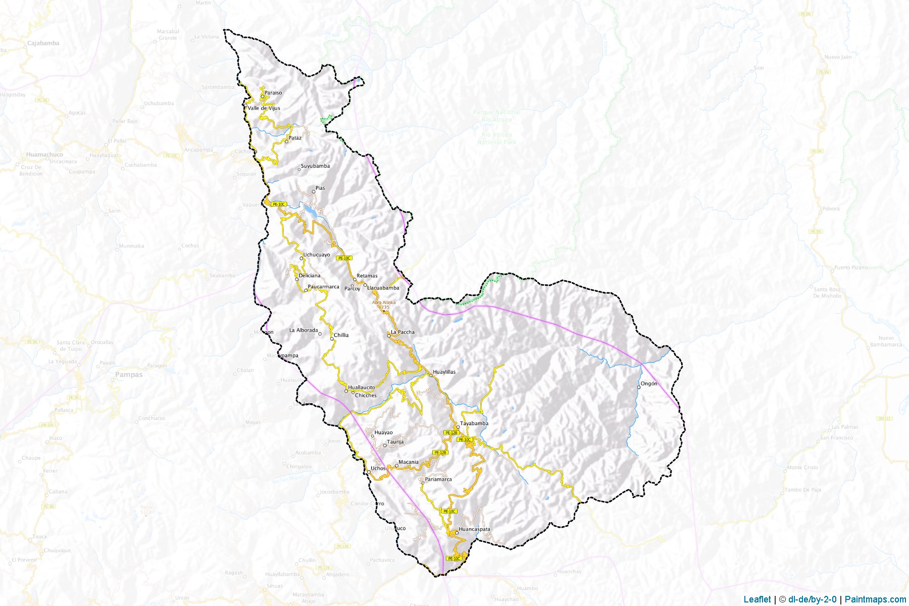 Pataz (La Libertad Bölgesi) Haritası Örnekleri-1