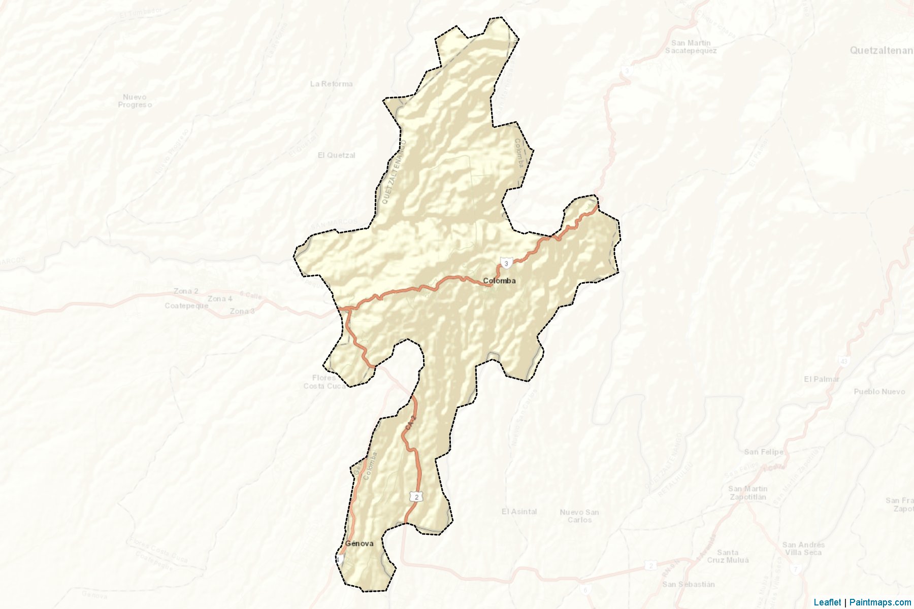 Muestras de recorte de mapas Colomba (Quezaltenango)-2