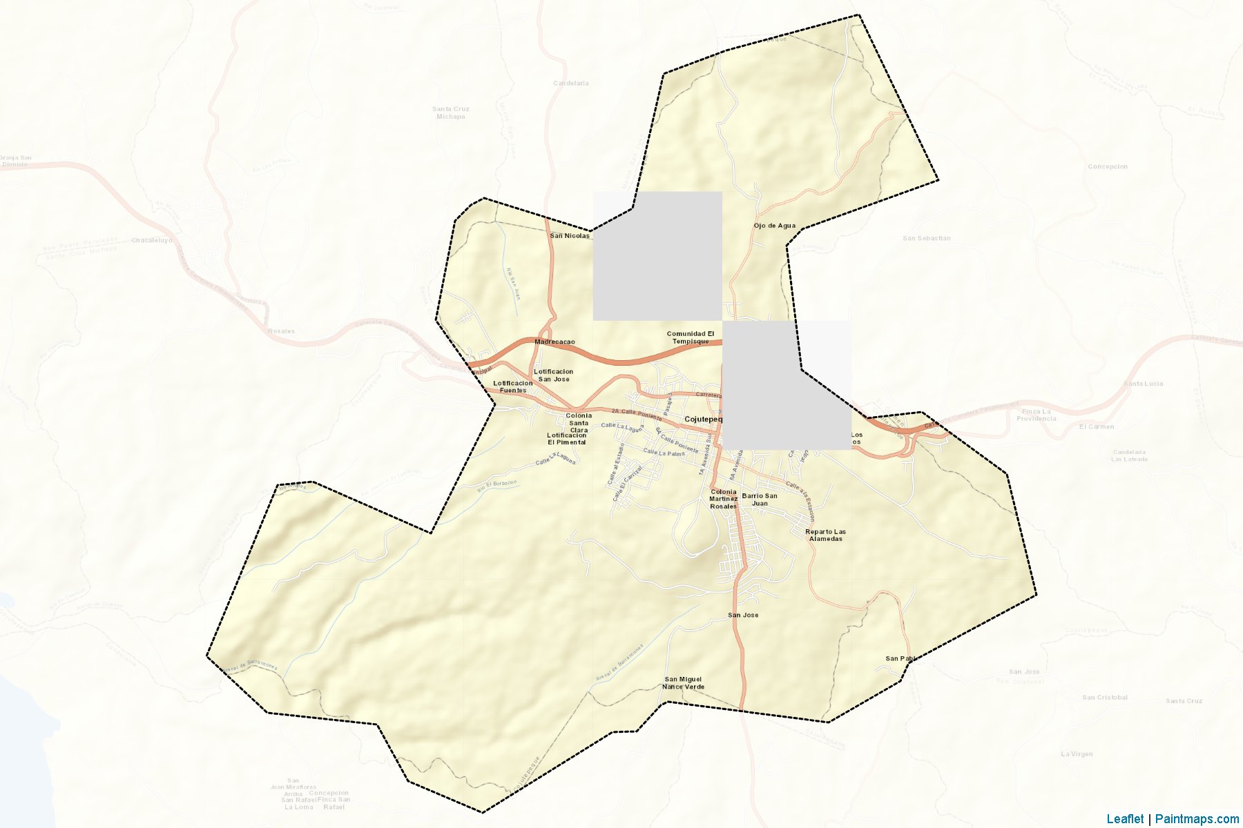 Cojutepeque (Cuscatlán) Map Cropping Samples-2