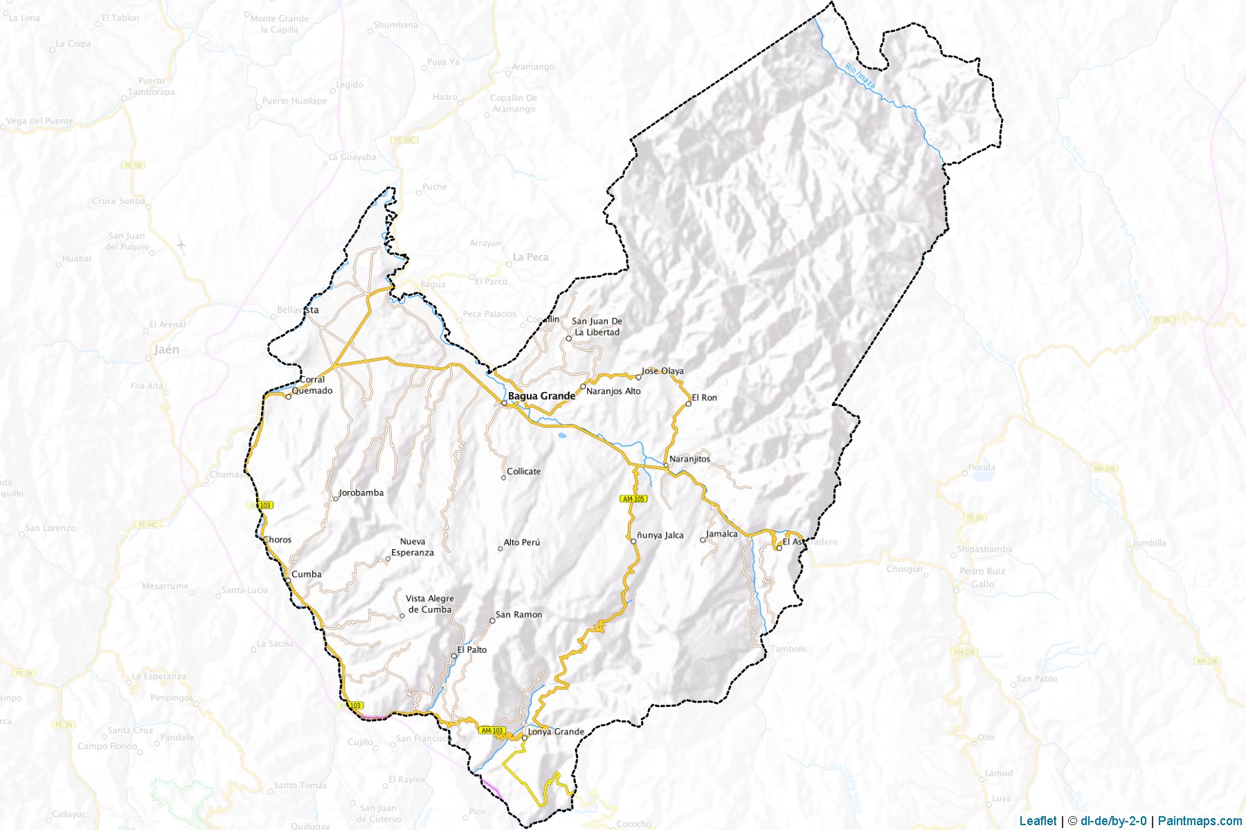 Utcubamba (Amazonas) Map Cropping Samples-1