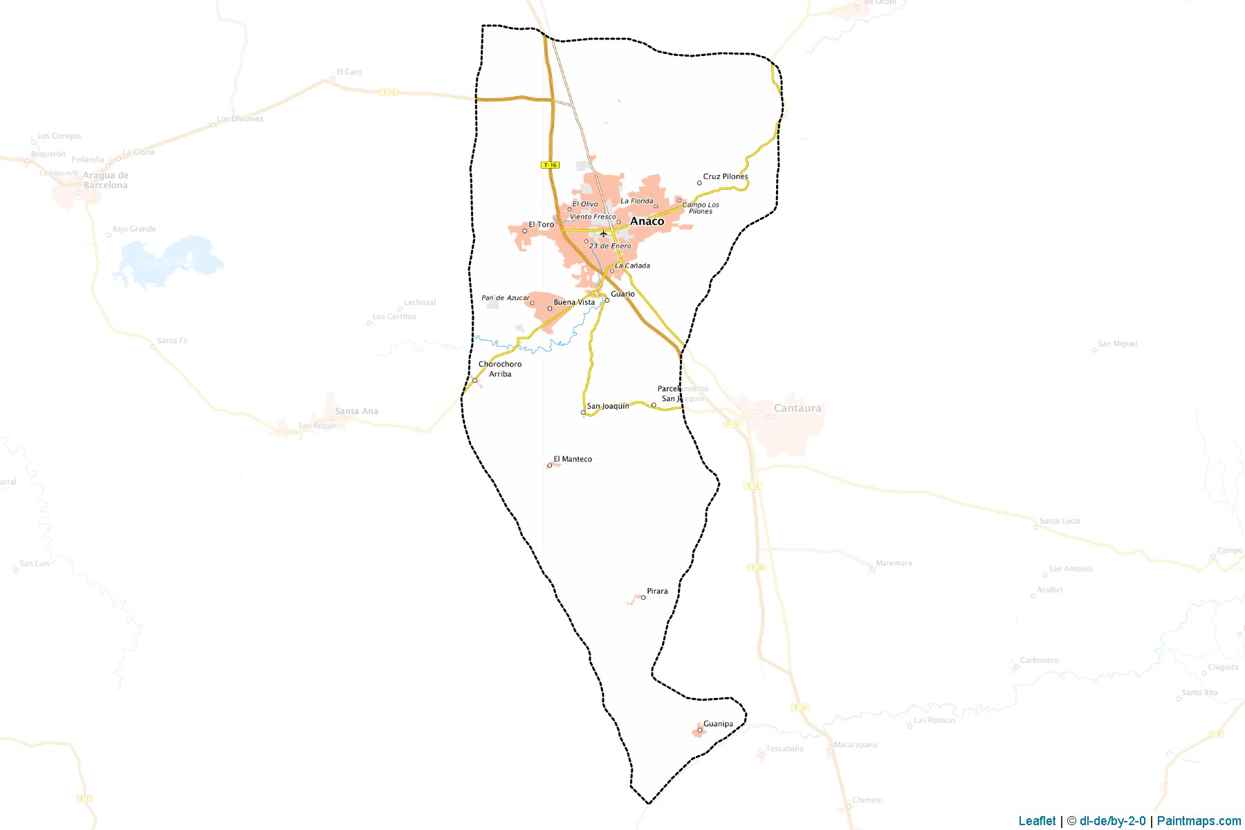 Anaco (Anzoategui) Haritası Örnekleri-1