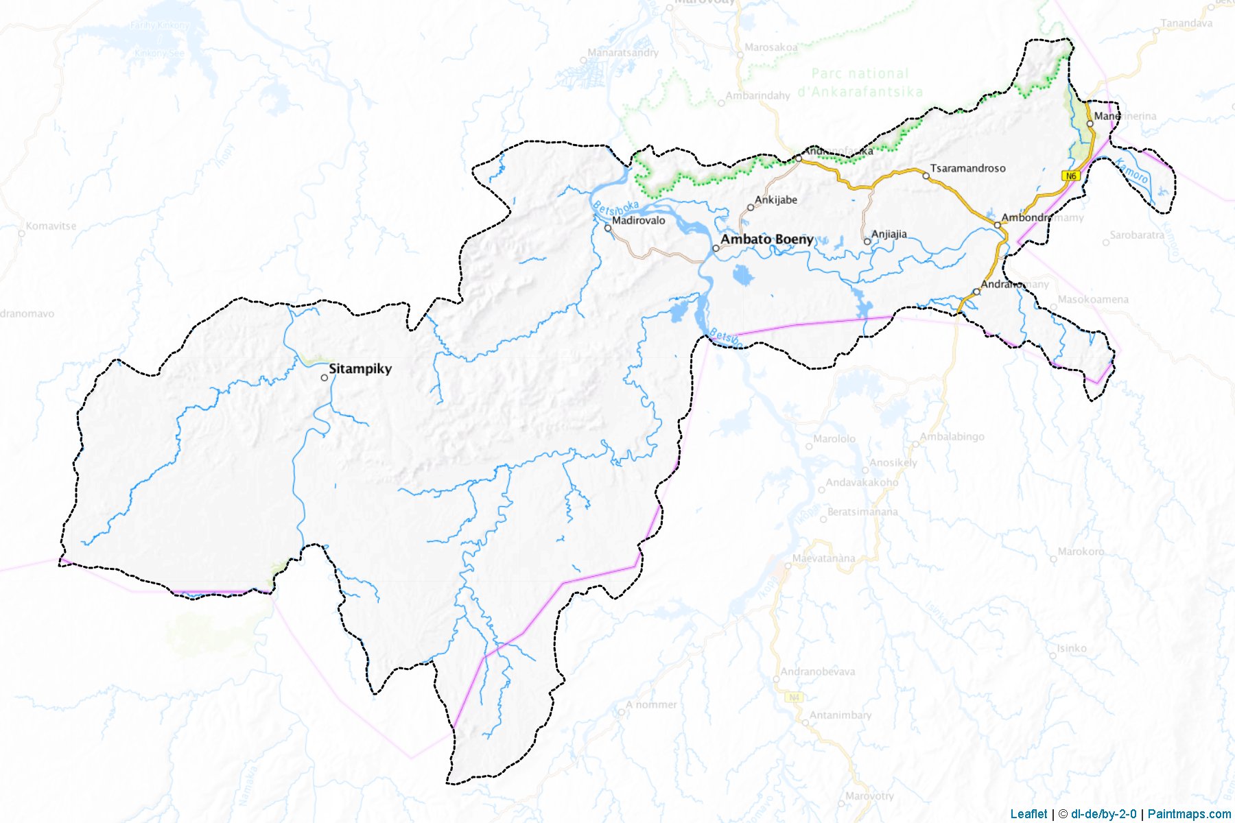 Muestras de recorte de mapas Ambato Boeni (Boeny)-1