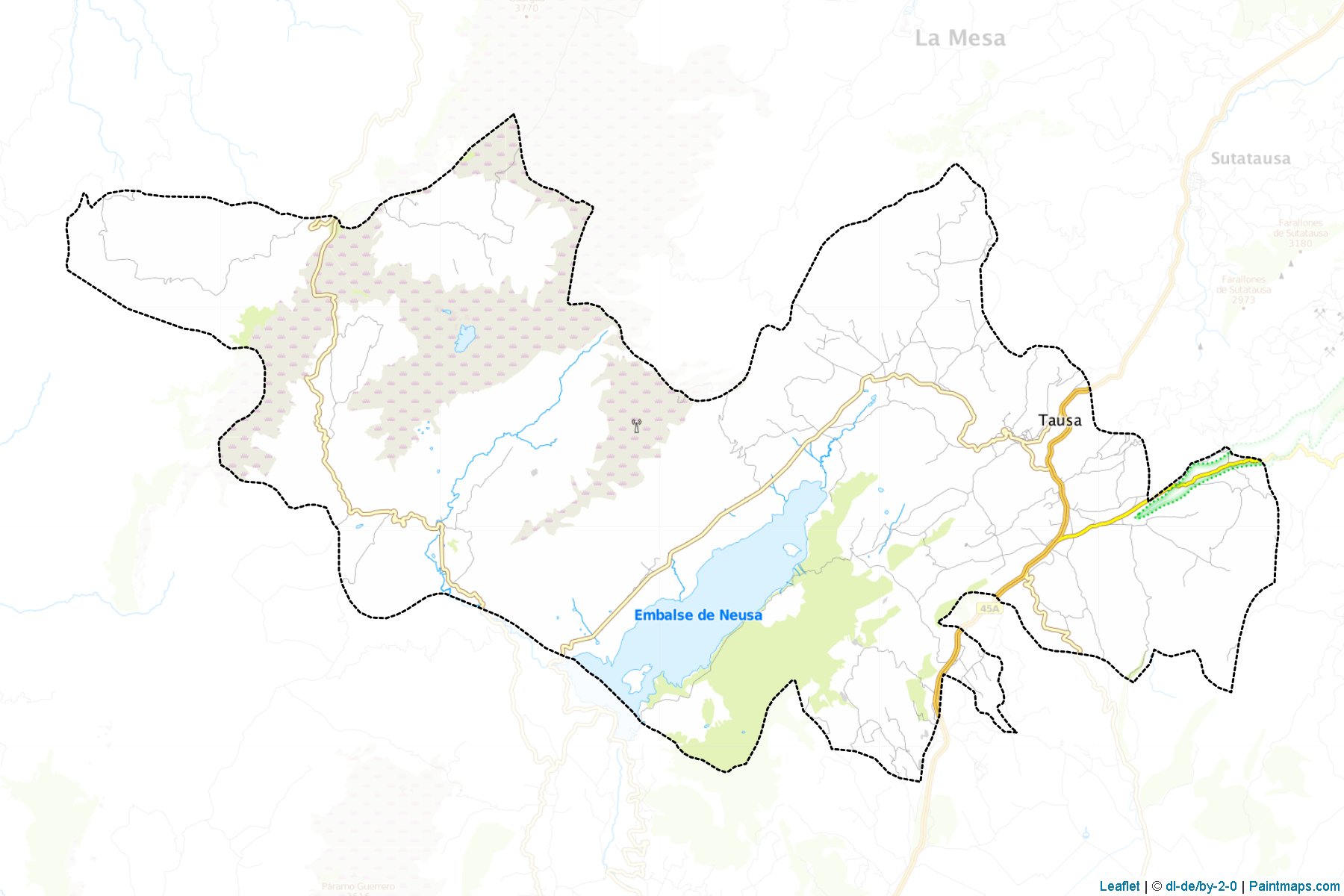 Tausa (Cundinamarca) Map Cropping Samples-1