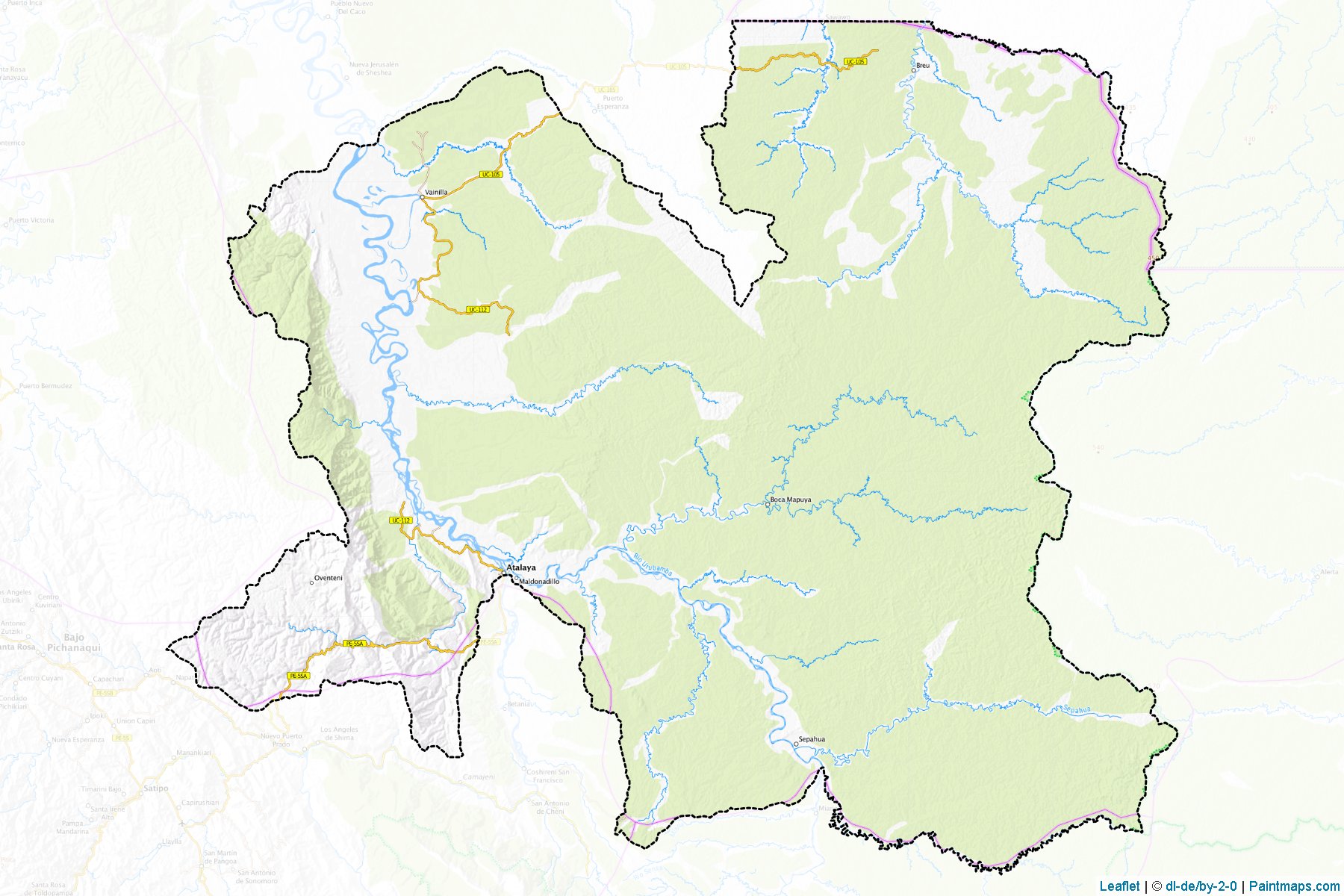 Muestras de recorte de mapas Atalaya (Ucayali)-1