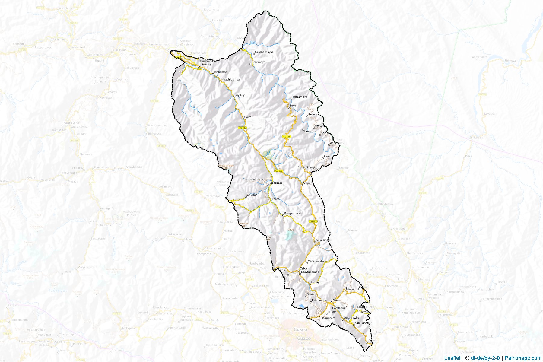 Calca (Cusco) Map Cropping Samples-1