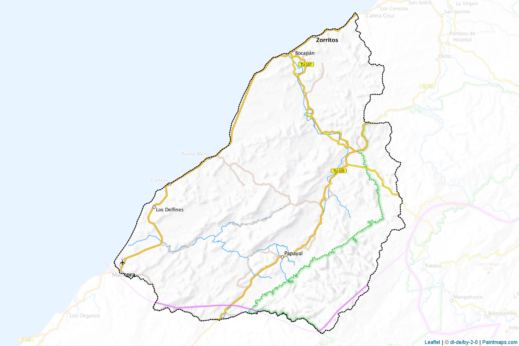 Contralmirante Villar (Tumbe Departmanı) Haritası Örnekleri-1