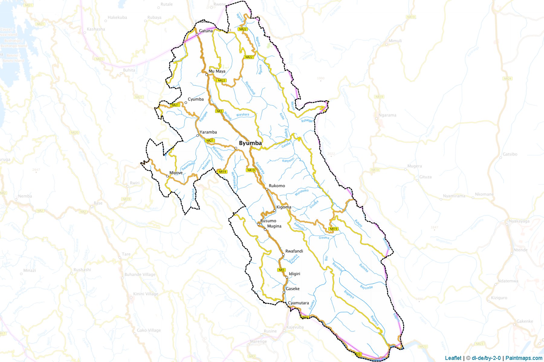 Muestras de recorte de mapas Gicumbi (Northern)-1