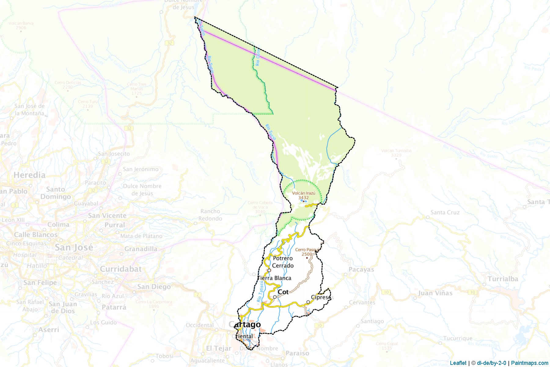 Muestras de recorte de mapas Oreamuno (Cartago)-1