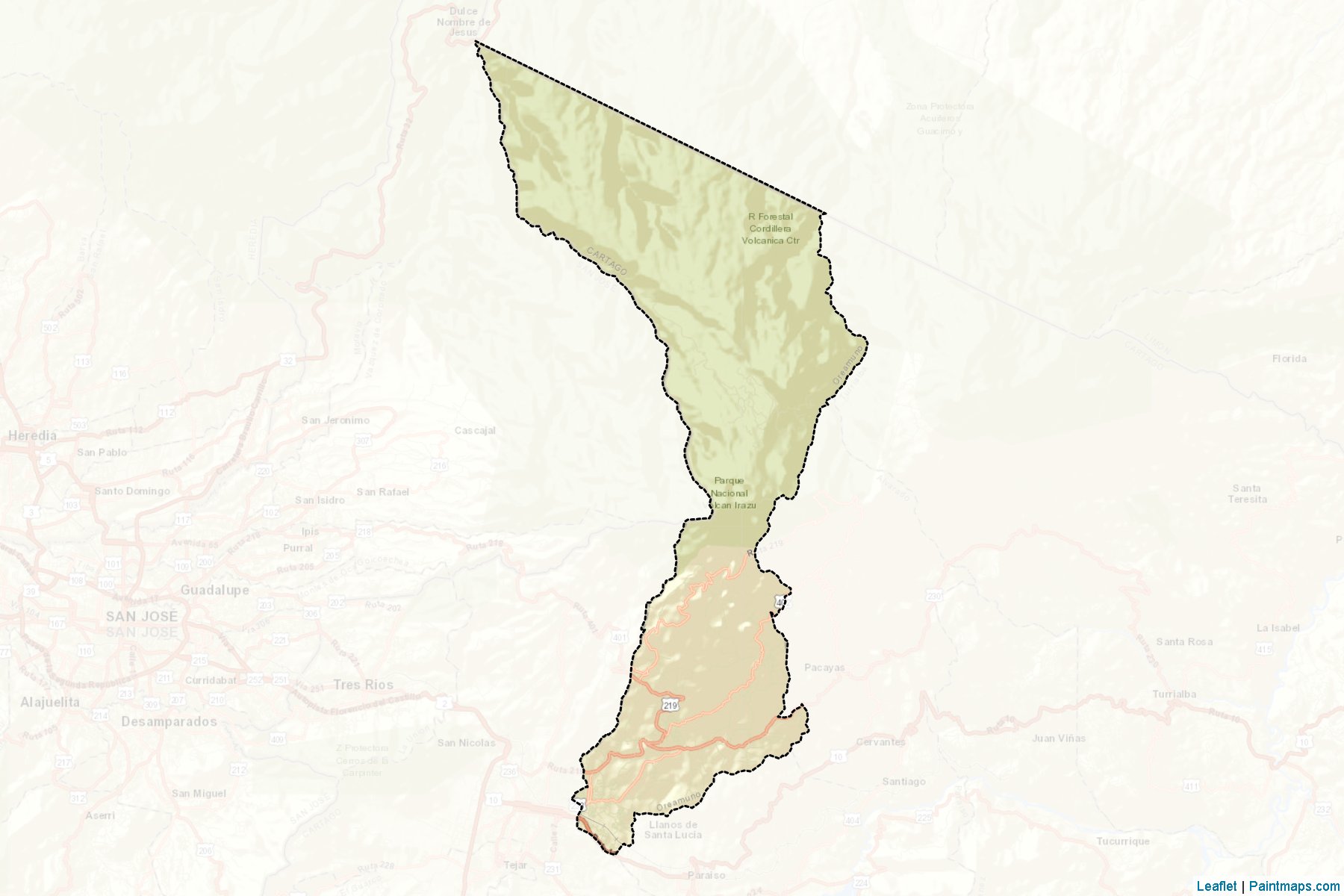 Muestras de recorte de mapas Oreamuno (Cartago)-2