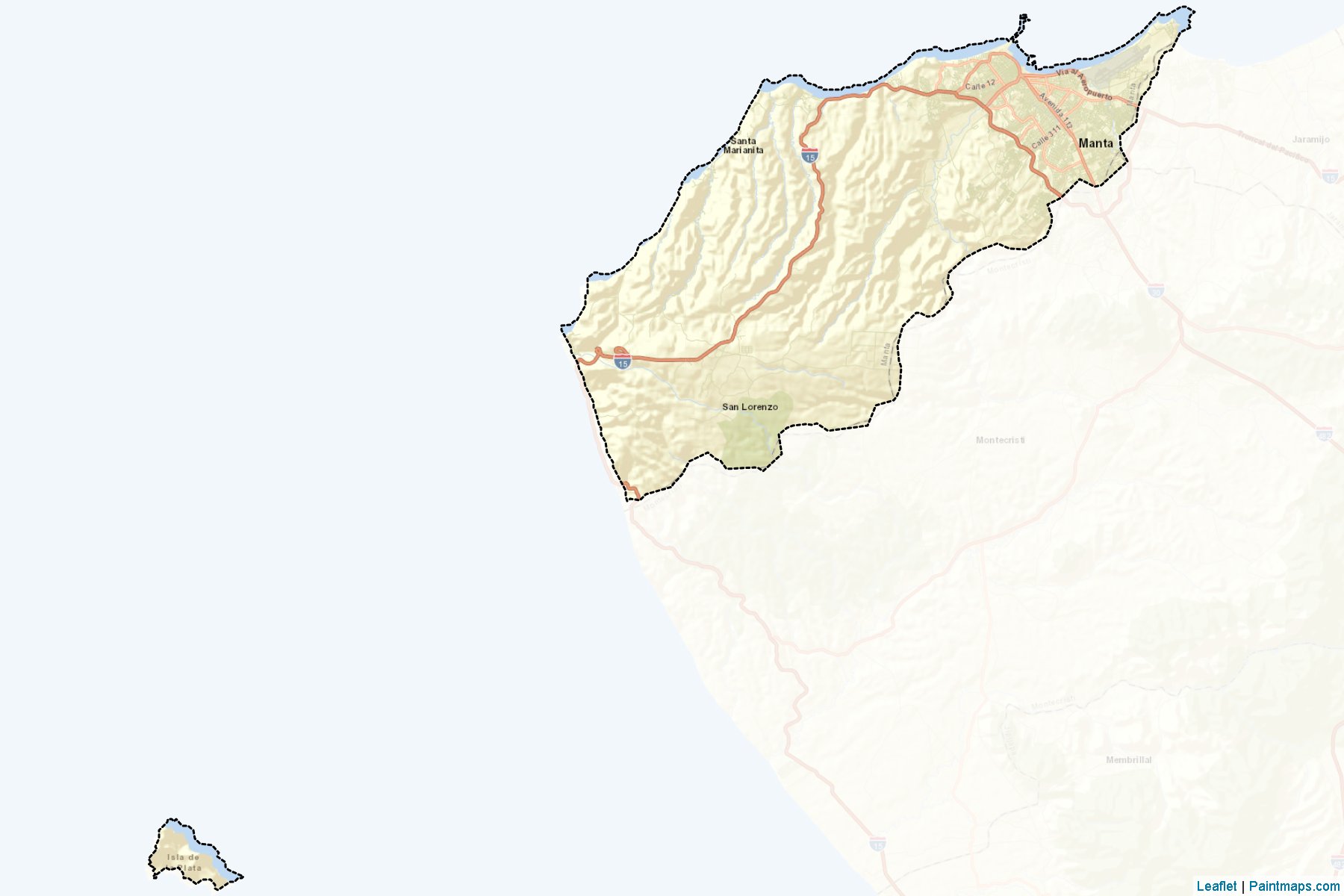 Muestras de recorte de mapas Manta (Manabi)-2