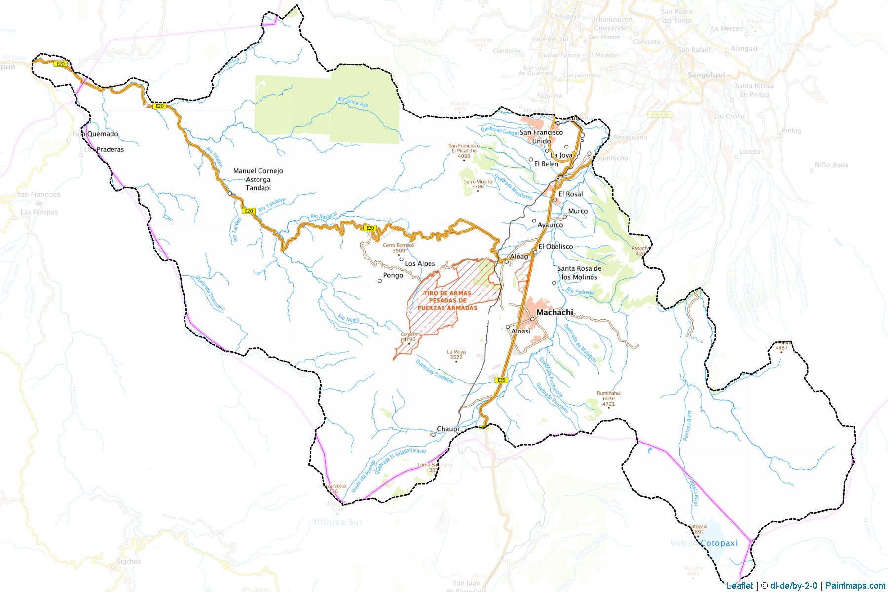 Mejía (Pichincha ili) Haritası Örnekleri-1