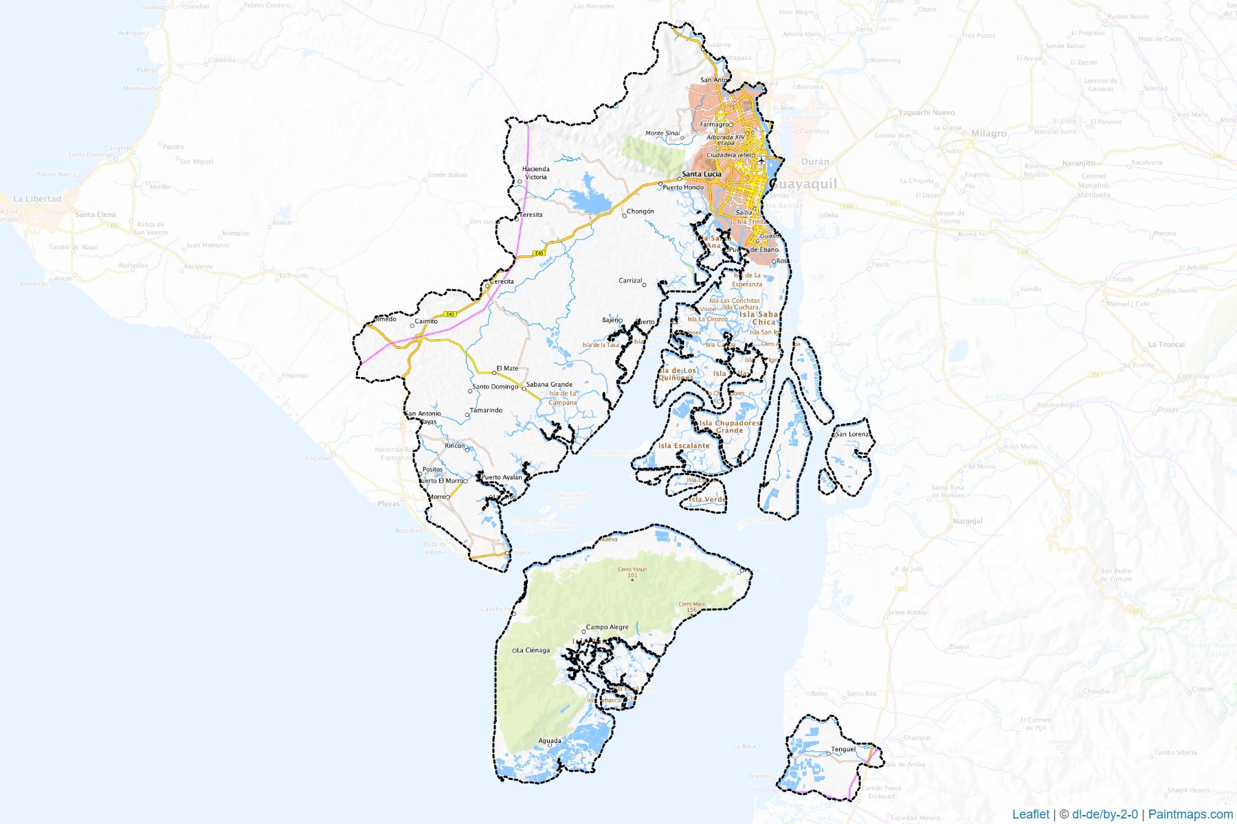 Muestras de recorte de mapas Guayaquil (Guayas)-1