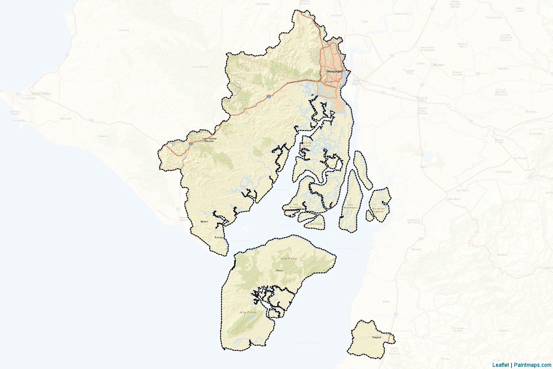 Muestras de recorte de mapas Guayaquil (Guayas)-2