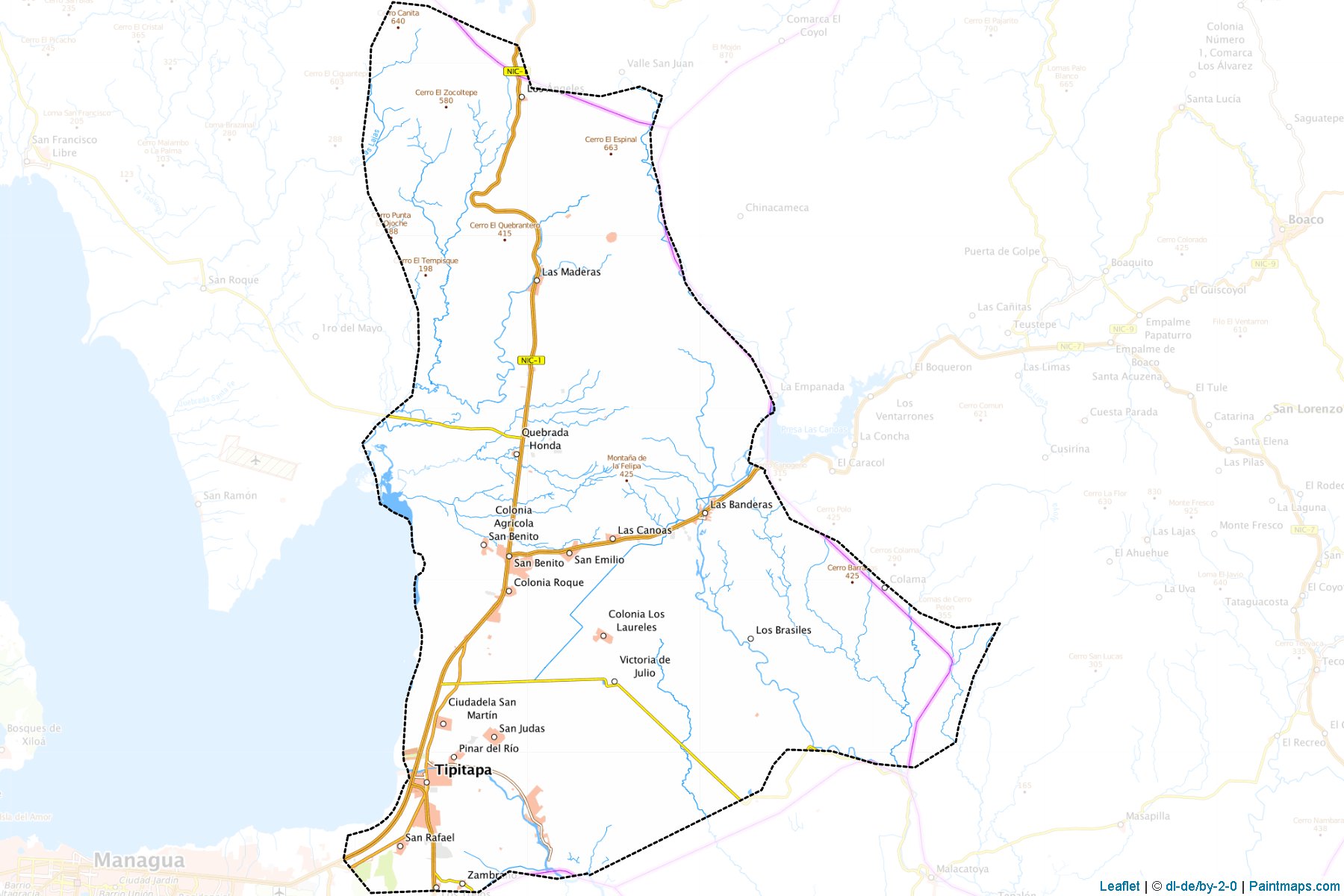 Muestras de recorte de mapas Tipitapa (Managua)-1