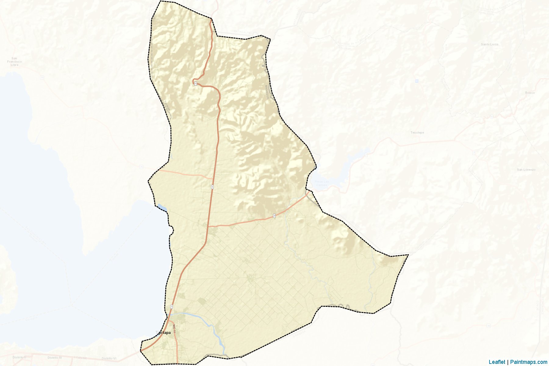 Muestras de recorte de mapas Tipitapa (Managua)-2