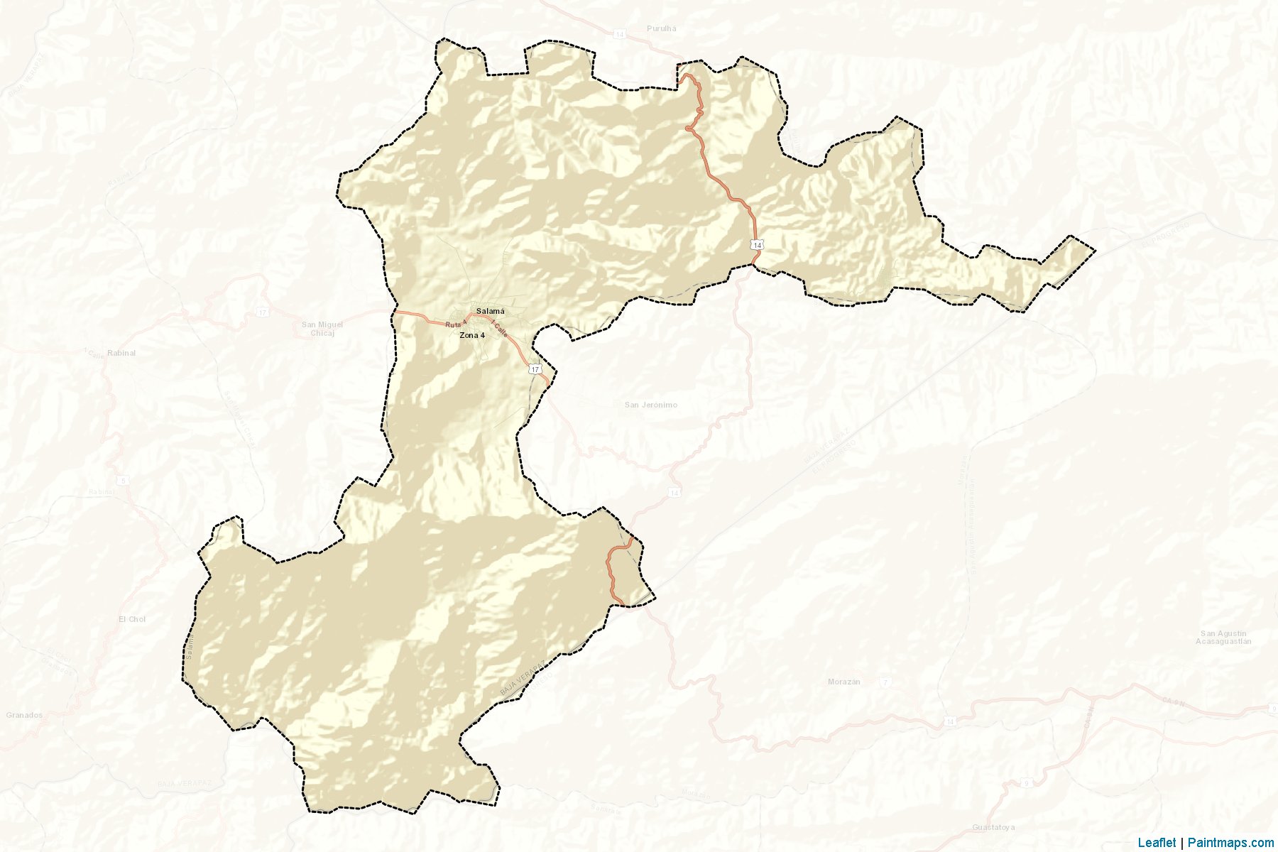 Salama (Baja Verapaz) Haritası Örnekleri-2