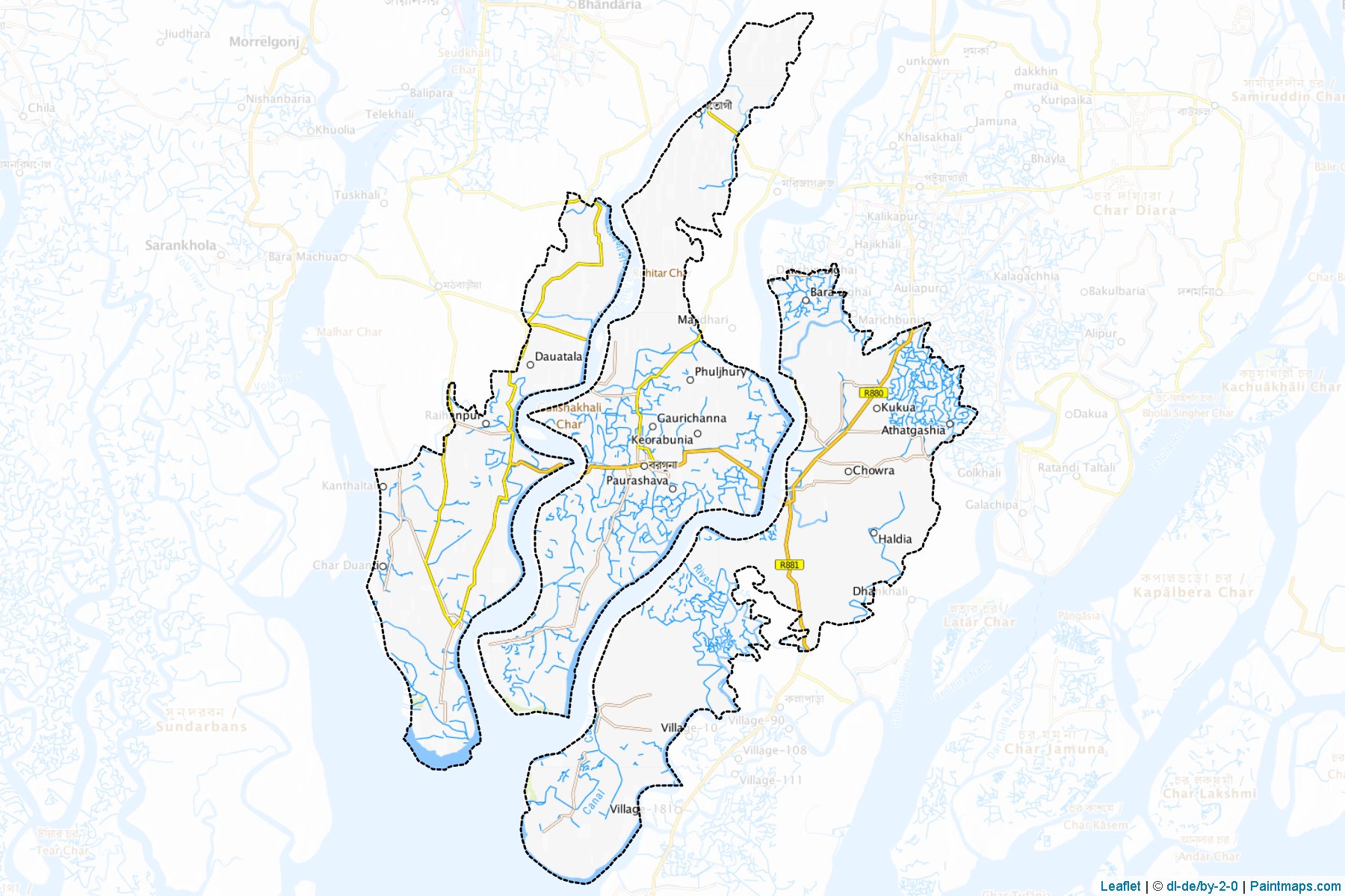 Barguna (Barisal) Map Cropping Samples-1