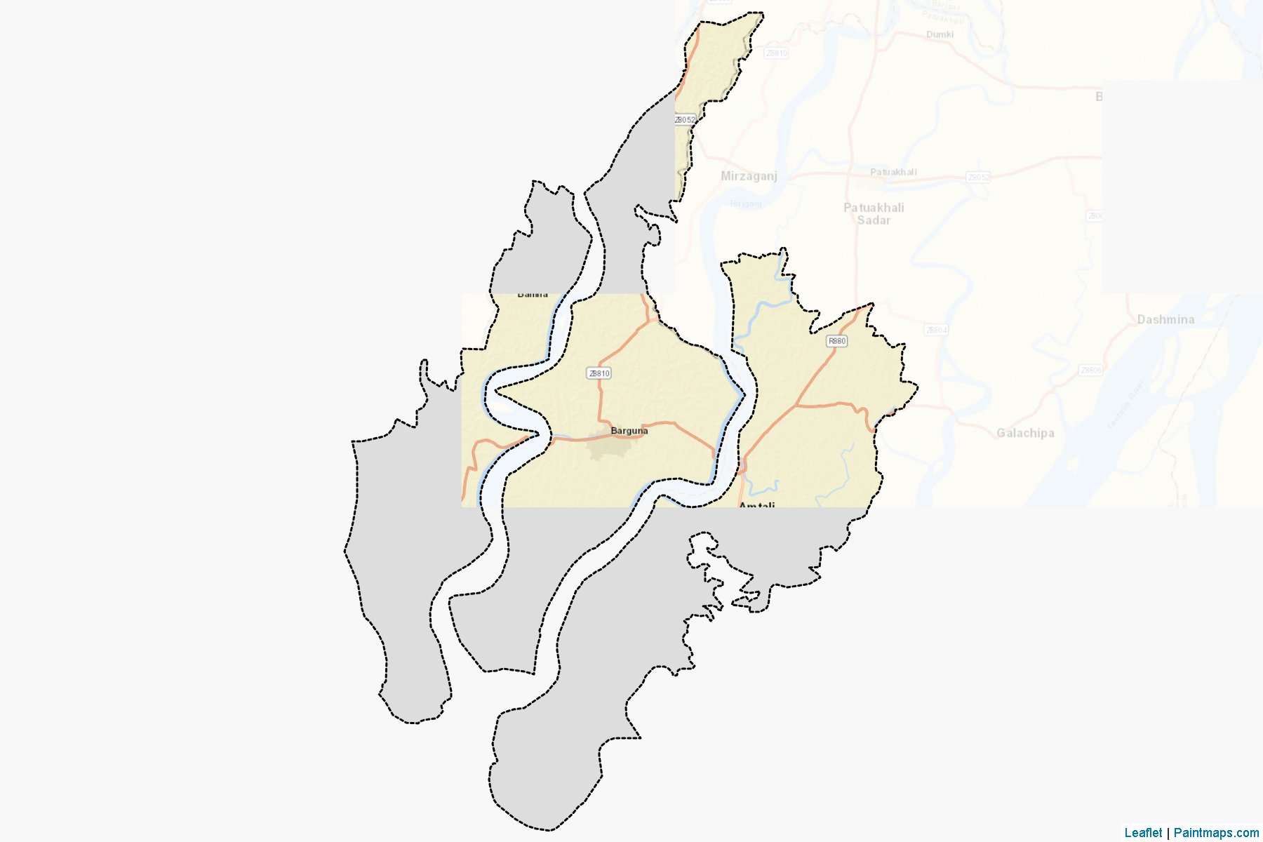 Barguna (Barisal) Map Cropping Samples-2