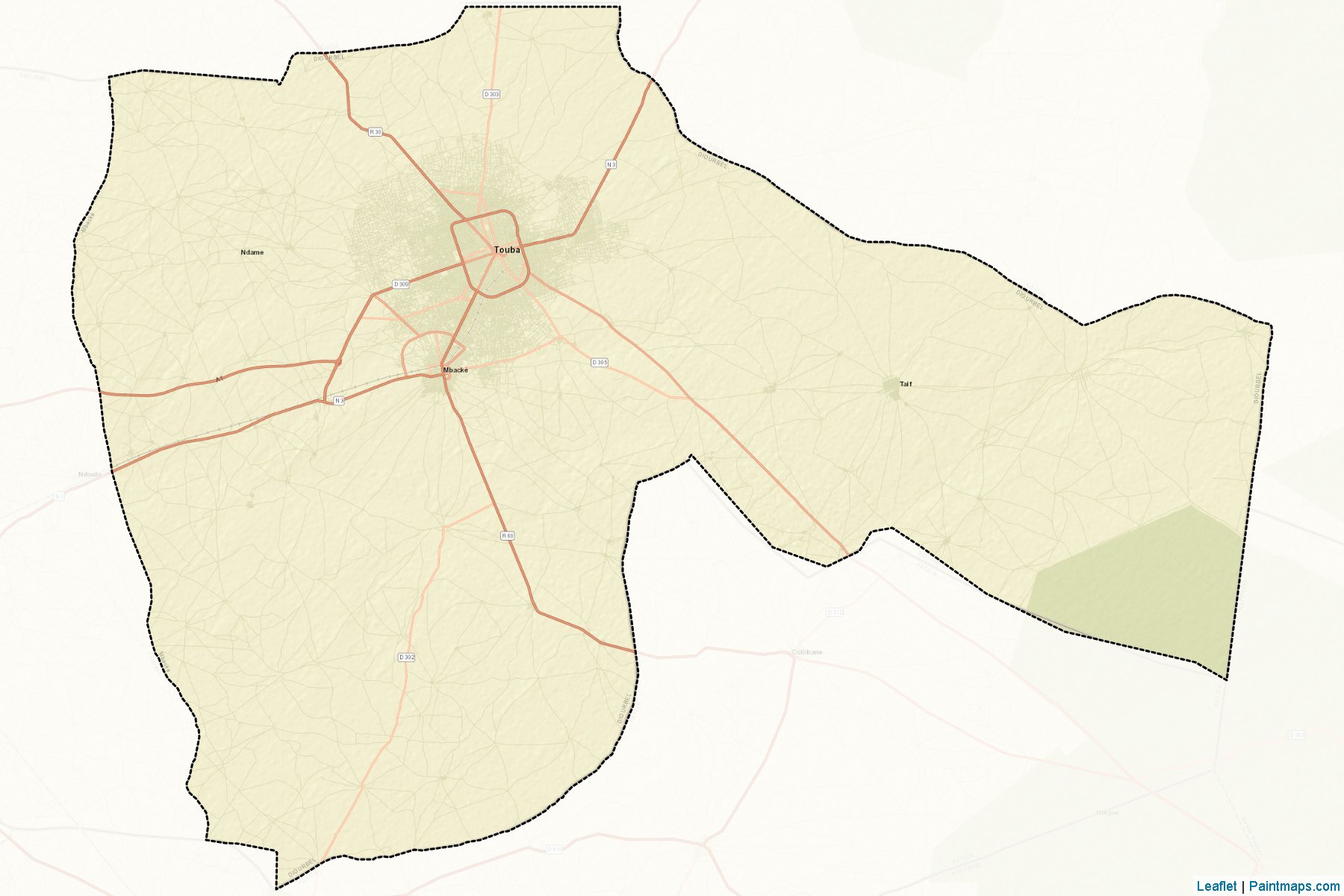 Muestras de recorte de mapas Mbacke (Diourbel)-2