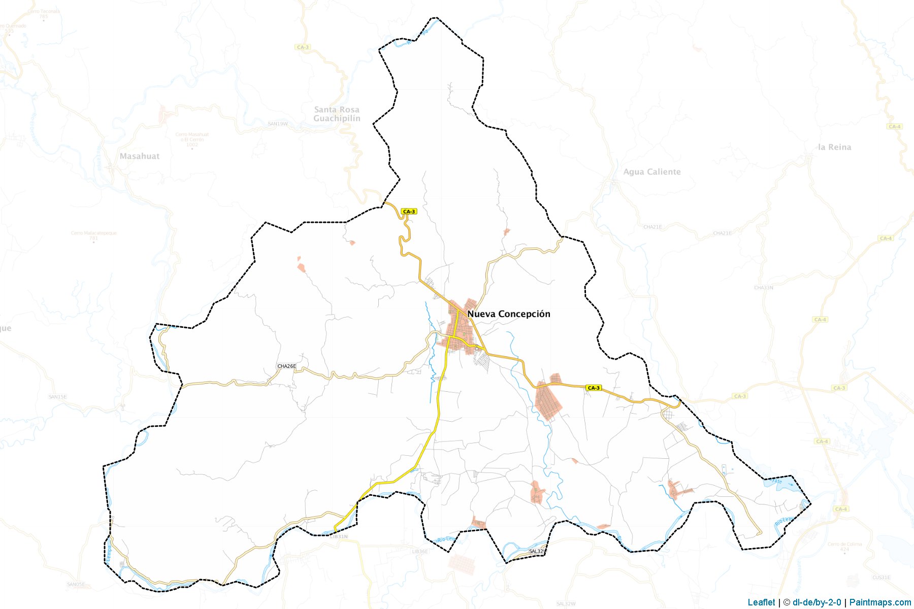 Muestras de recorte de mapas Nueva Concepcion (Chalatenango)-1