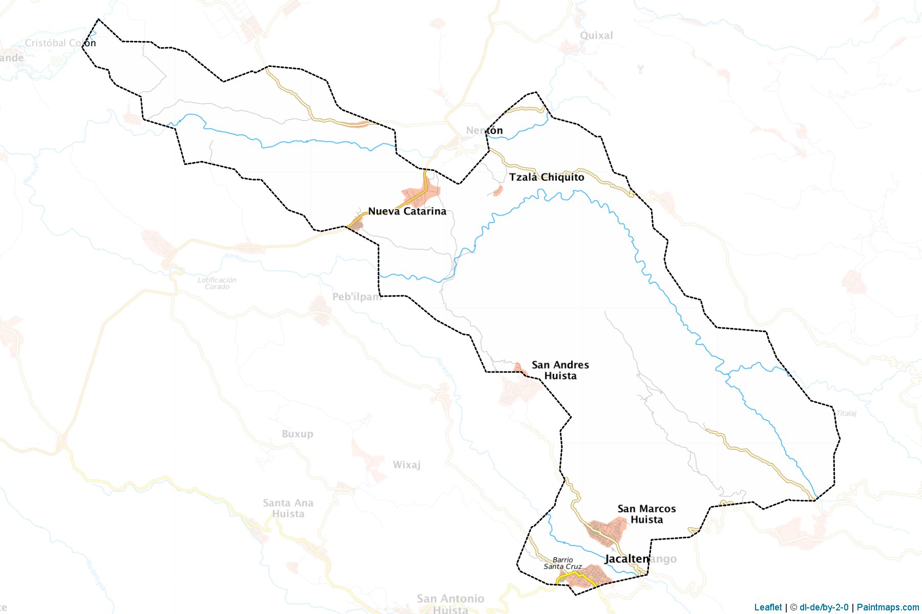 Muestras de recorte de mapas Jacaltenango (Huehuetenango)-1