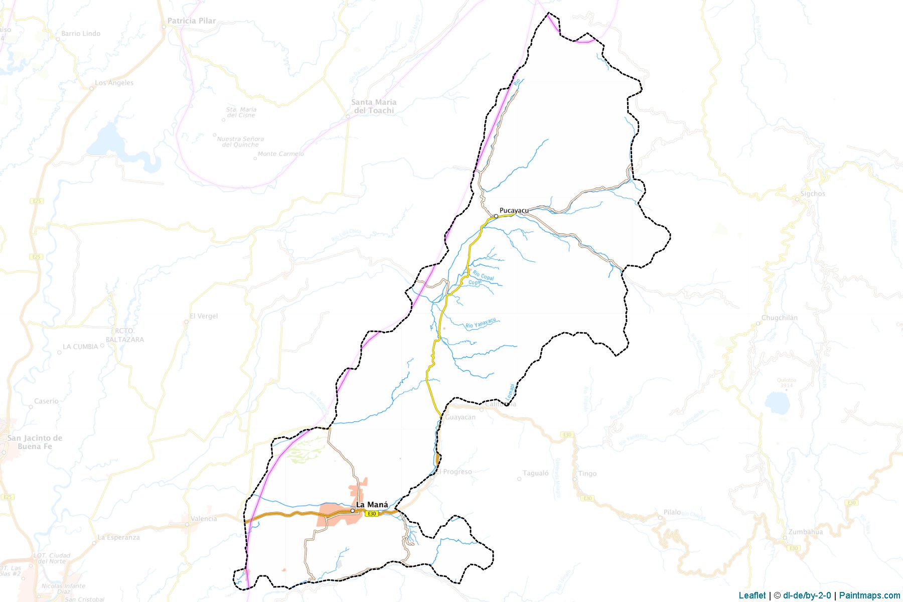 La Maná (Cotopaxi Province) Haritası Örnekleri-1