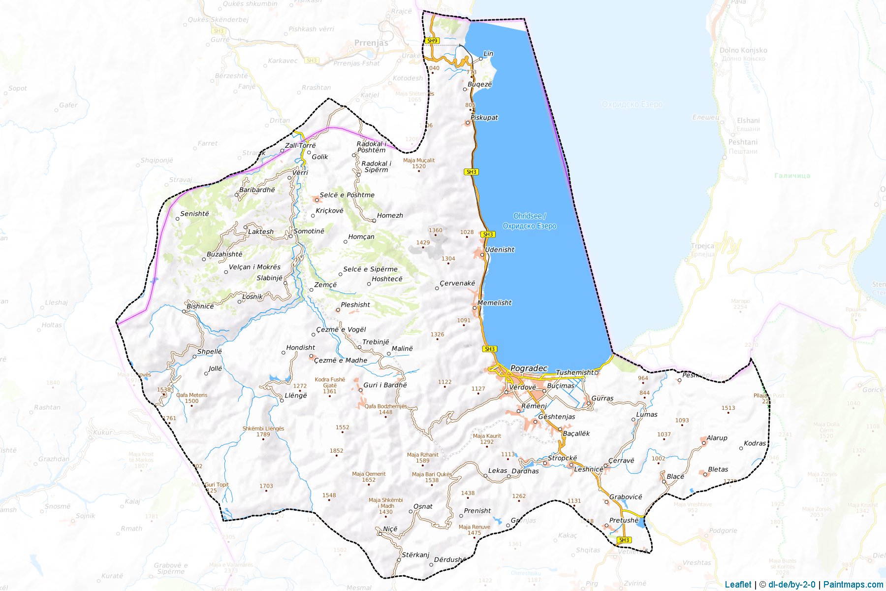 Pogradec (Korçë) Map Cropping Samples-1