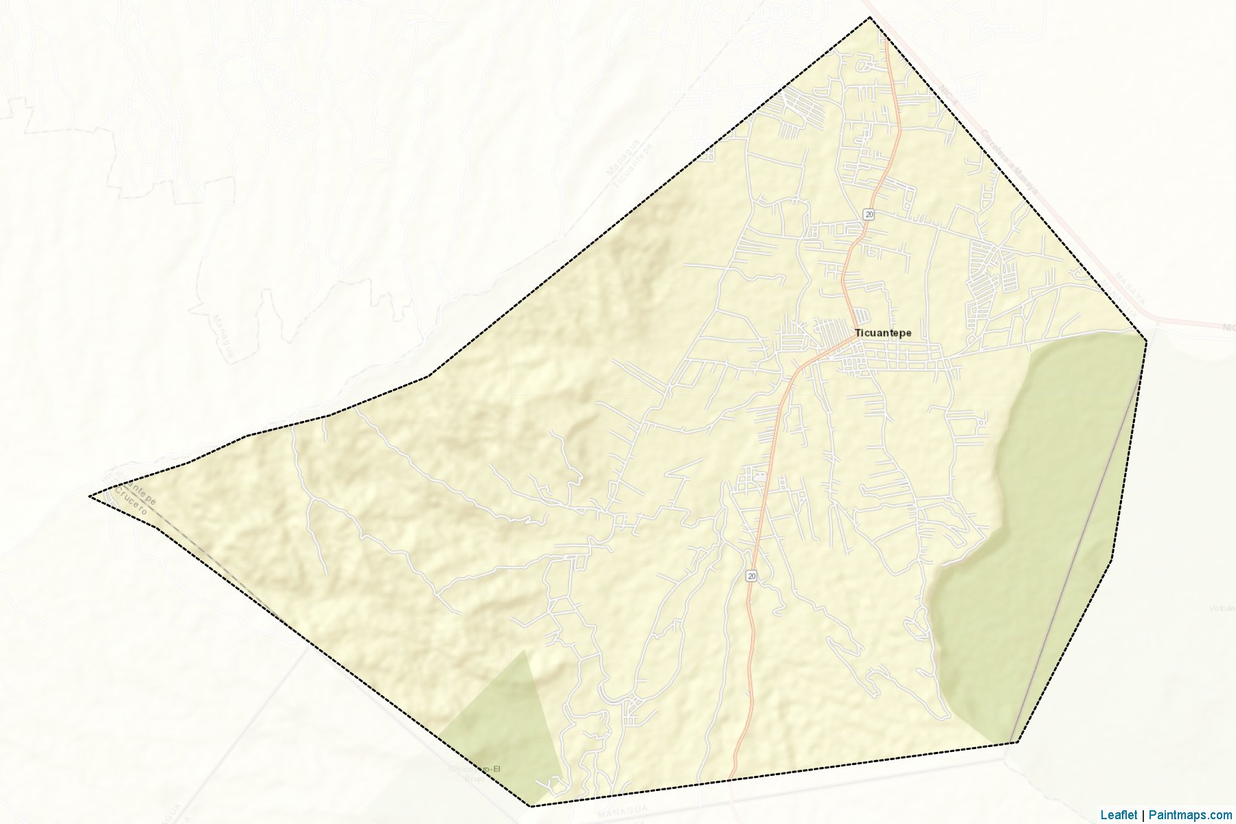 Muestras de recorte de mapas Ticuantepe (Managua)-2