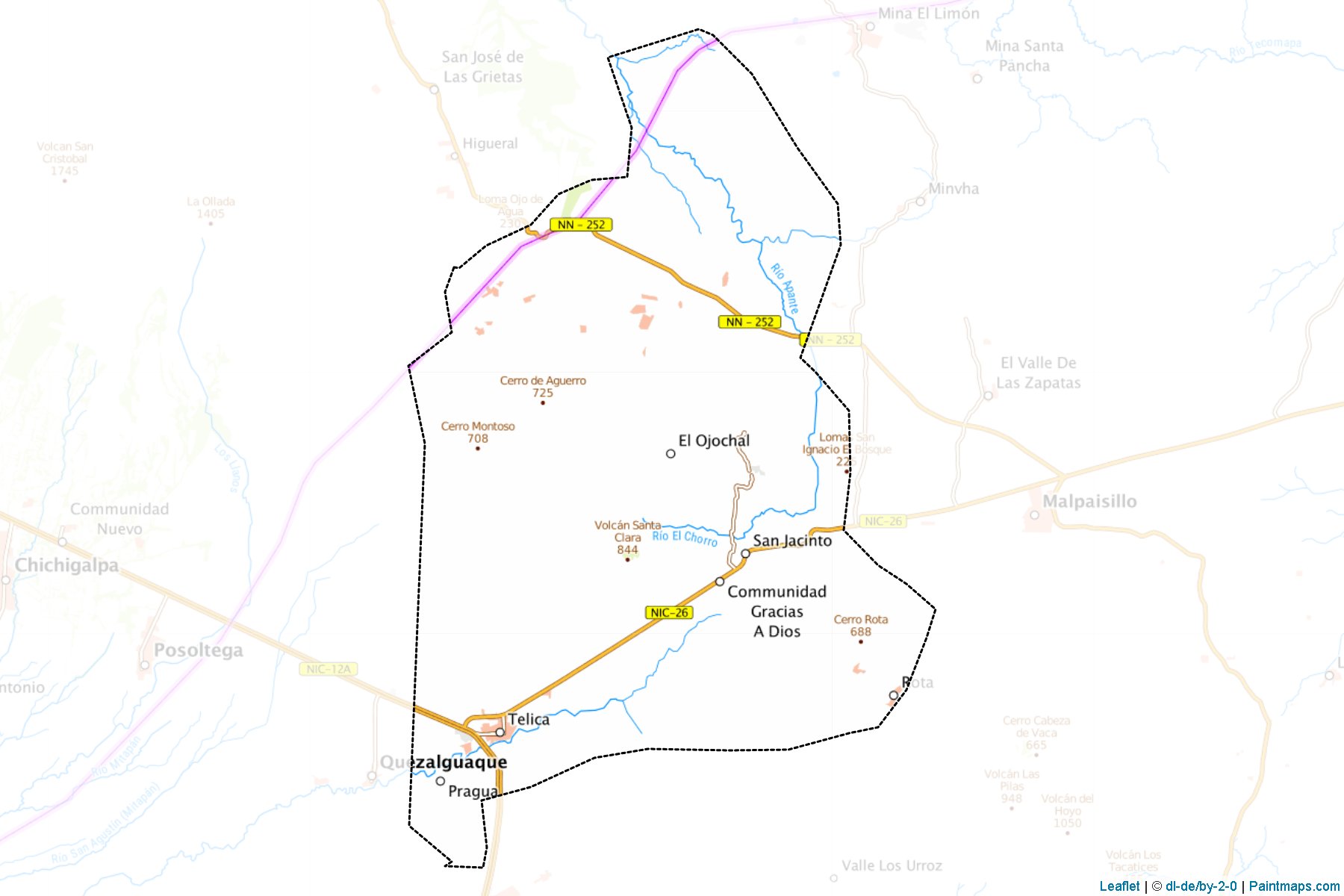 Muestras de recorte de mapas Telica (León)-1